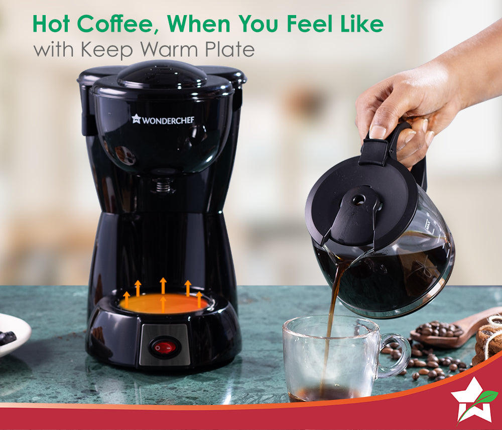 Onyx Brew Coffee Maker, Borosilicate Glass Carafe, Anti-Drip System, Fitered Water Drip Coffee Tank, 2 Years Warranty