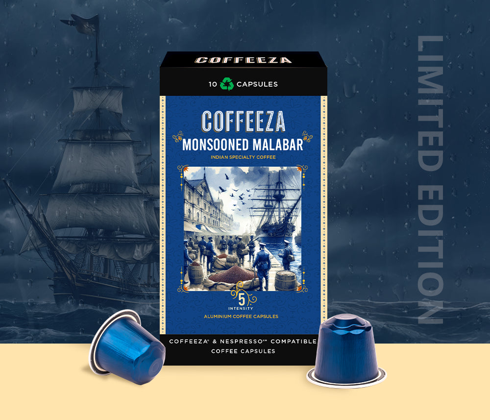 Monsooned Malabar 100% AA Arabica Aluminium Coffee Capsules