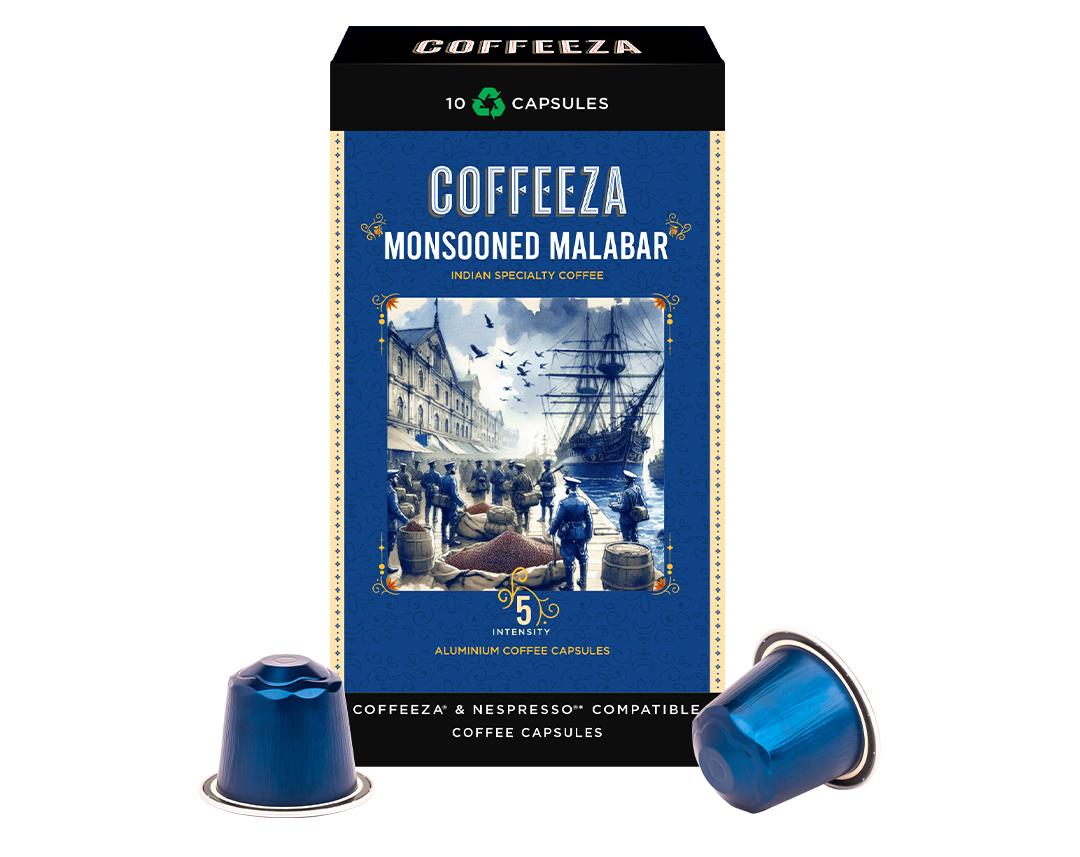 Monsooned Malabar 100% AA Arabica Aluminium Coffee Capsules