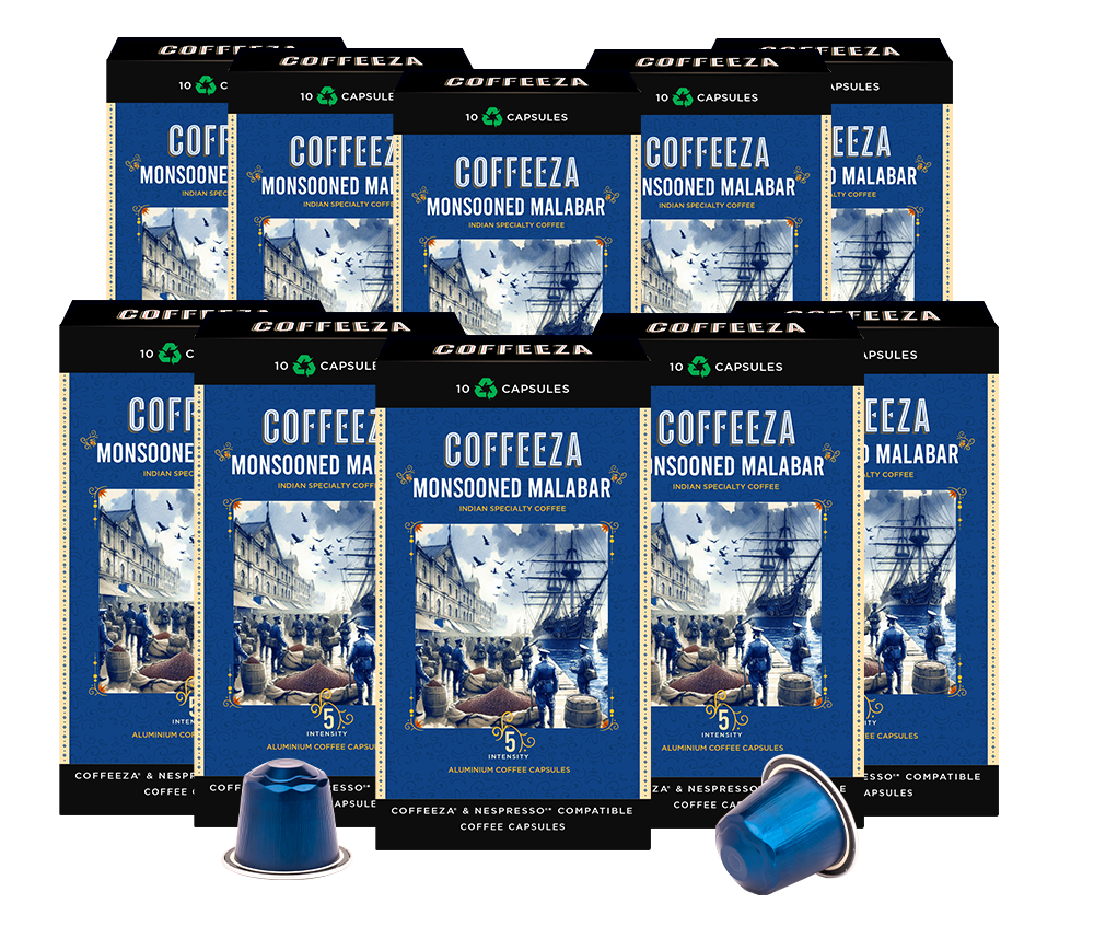 Monsooned Malabar 100% AA Arabica Aluminium Coffee Capsules