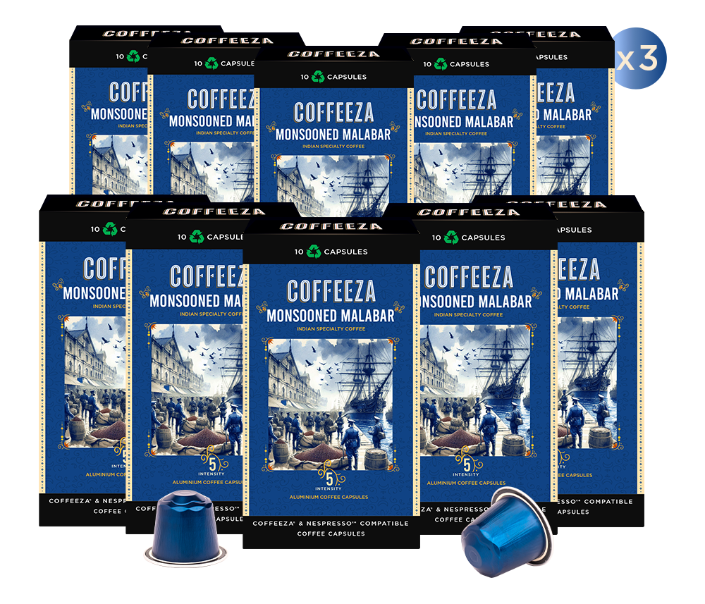 Monsooned Malabar 100% AA Arabica Aluminium Coffee Capsules