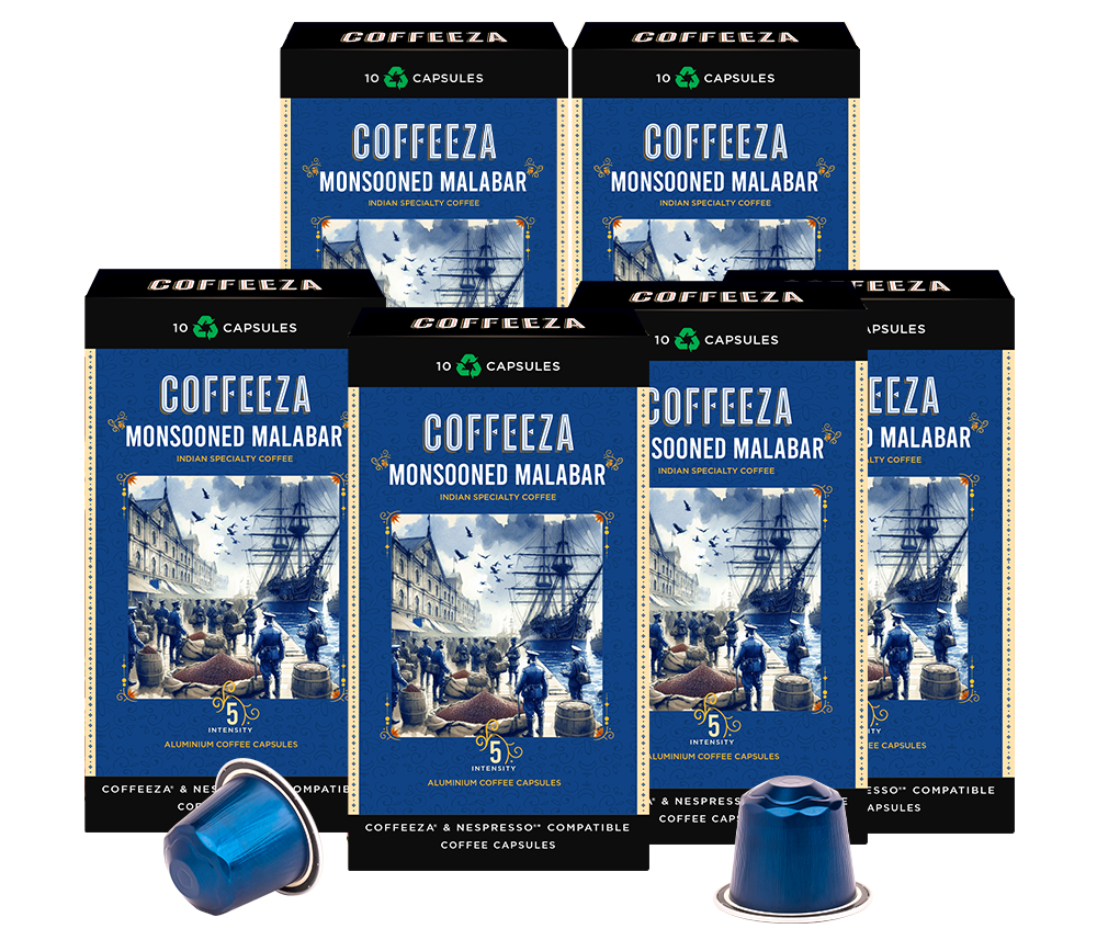 Monsooned Malabar 100% AA Arabica Aluminium Coffee Capsules