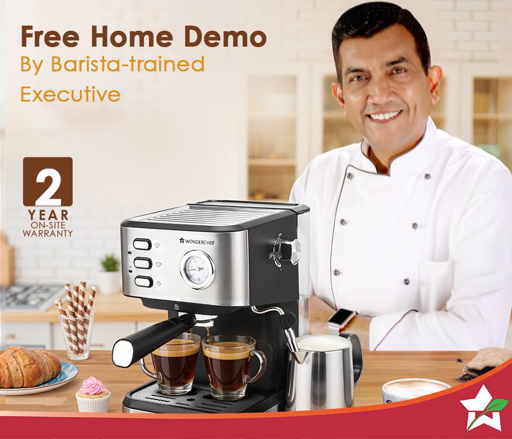 Regenta Espresso Coffee Machine, 19-bar, Make Espressos, Cappuccinos & Lattes at Home, With Steamer, Metal Porta Filter, Temperature Dial, 2 Year Warranty