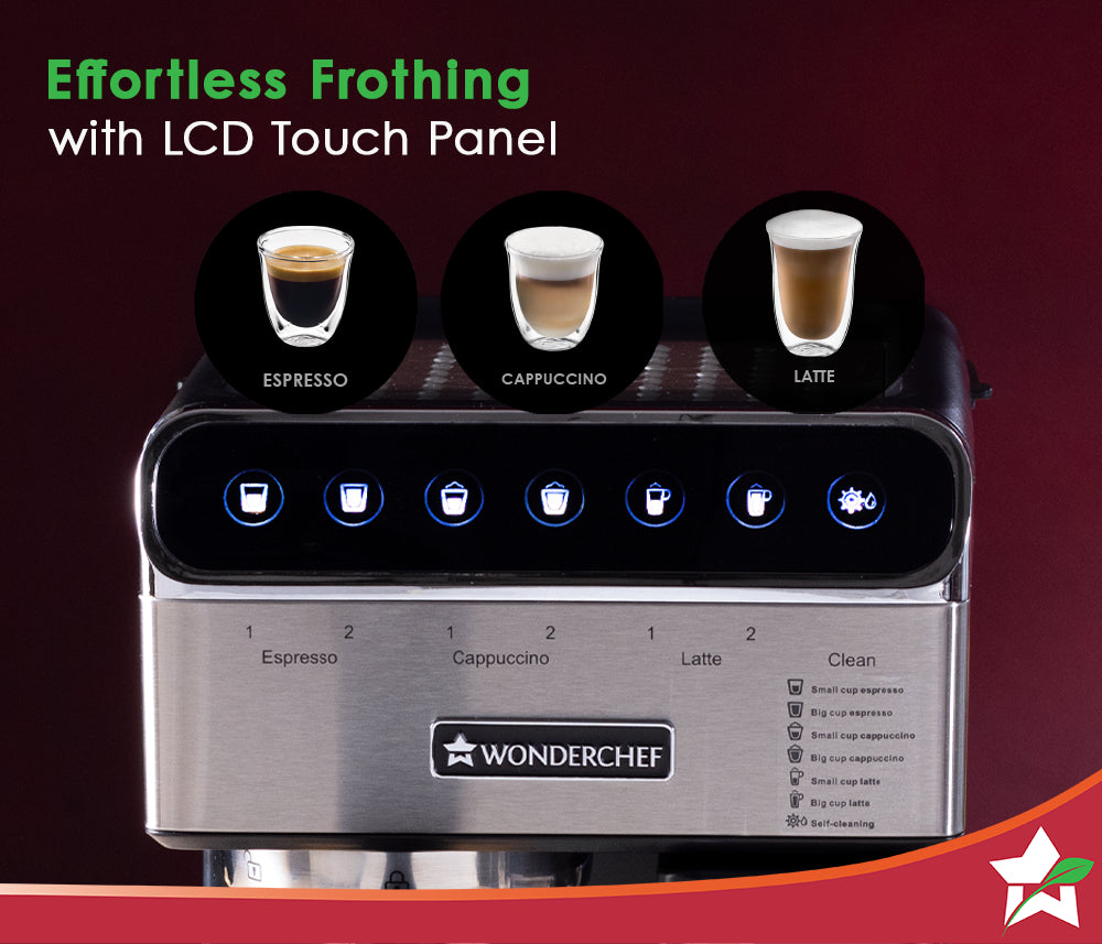 Regenta Automatic Coffee Maker | 20-bar Pressure | Automatic Milk Steamer | 2 Year Warranty