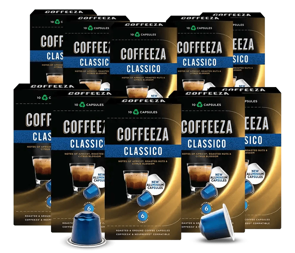 Coffeeza Classico 100% Arabica Aluminium Coffee Capsules nespresso compatible CCS-ALU-CLA1-VER1-04