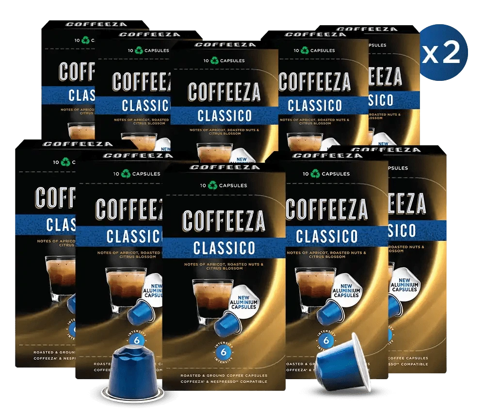 Coffeeza Classico 100% Arabica Aluminium Coffee Capsules nespresso compatible CCS-ALU-CLA1-VER1-05
