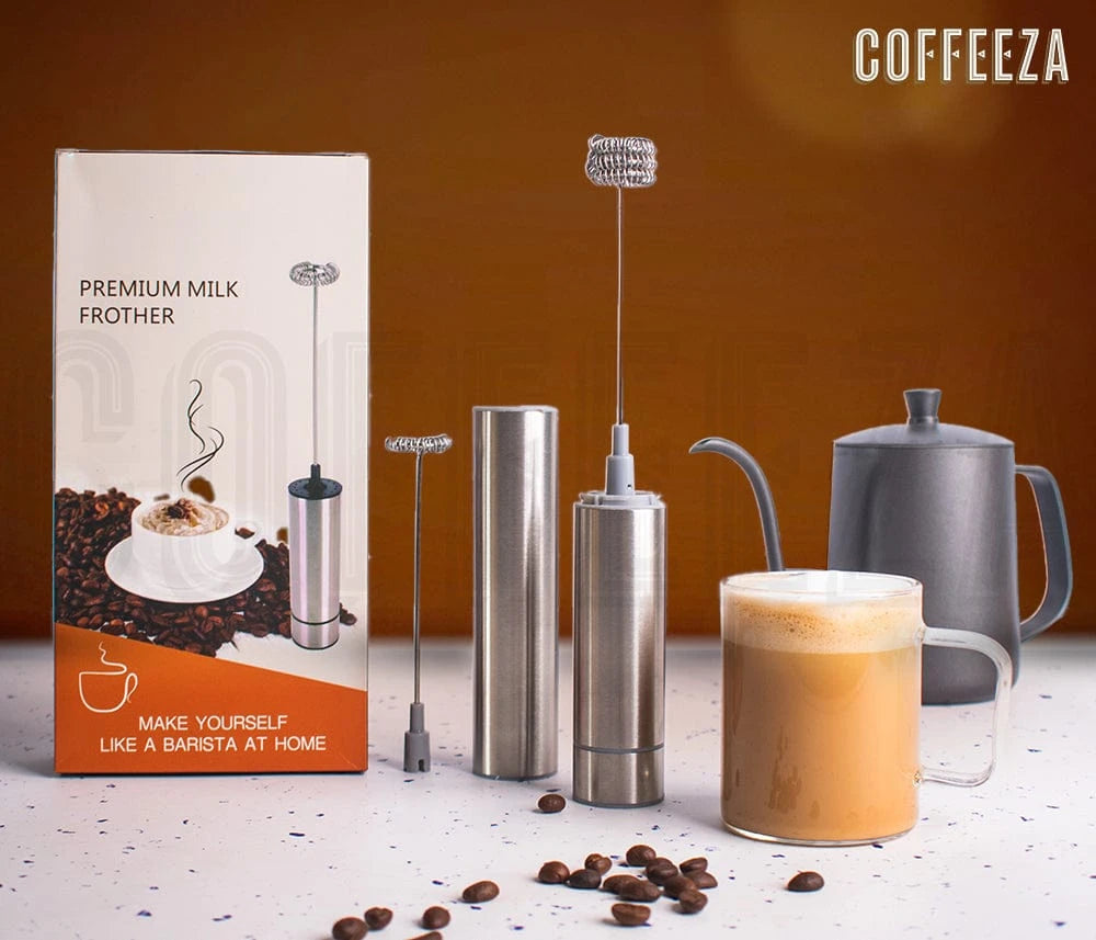 Coffeeza Coffeeza Handheld Milk Frother nespresso compatible HFS-FRO1-SI-VER1-01