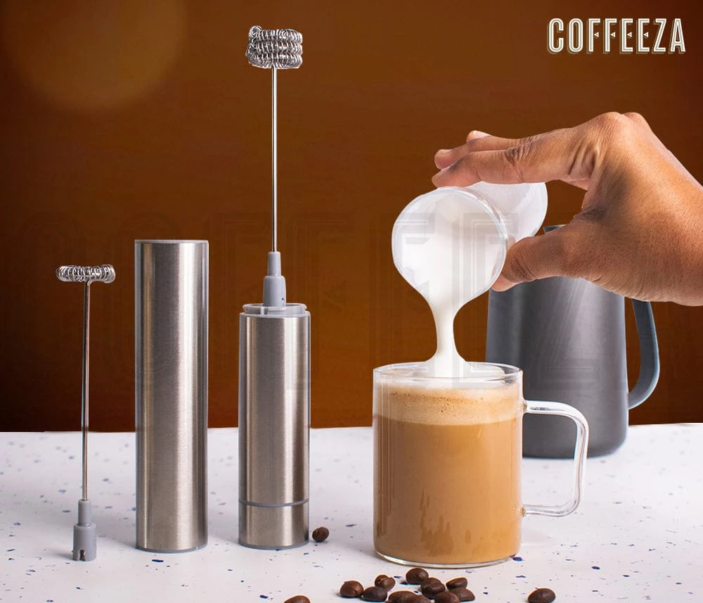 Coffeeza Coffeeza Handheld Milk Frother nespresso compatible HFS-FRO1-SI-VER1-01