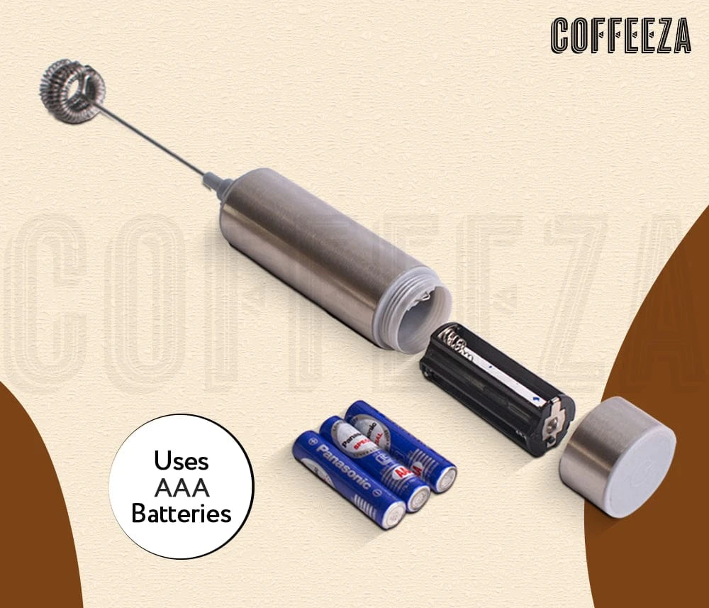 Coffeeza Coffeeza Handheld Milk Frother nespresso compatible HFS-FRO1-SI-VER1-01