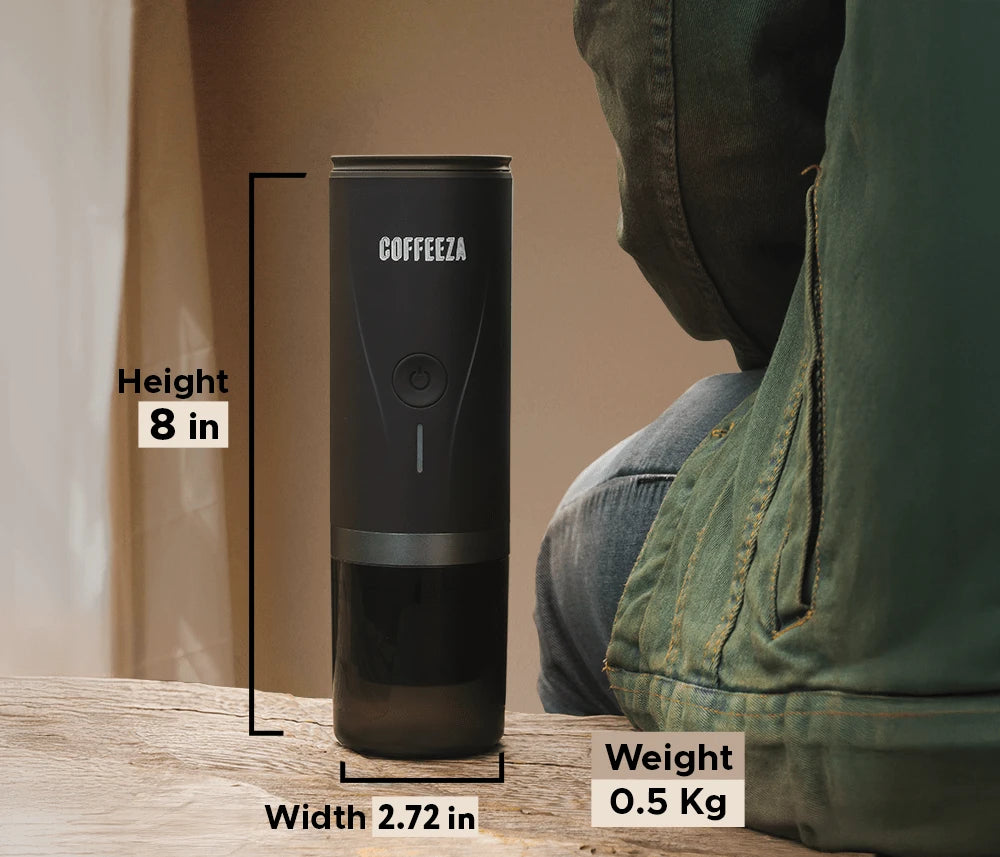 Coffeeza Finero Mini Portable Coffee Machine + 10 FREE Coffee Capsules + 1 Year Membership Benefits nespresso compatible BUNDL-FIN3-BK-VER1-07