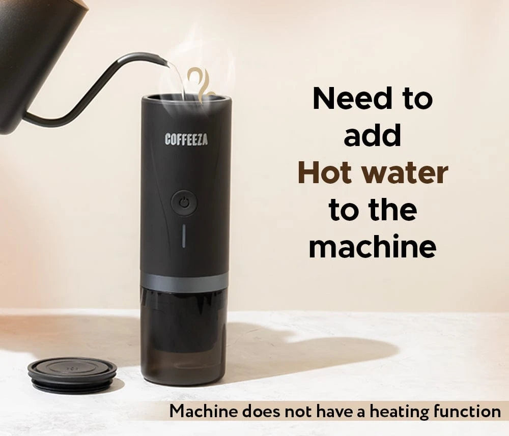 Coffeeza Finero Mini Portable Coffee Machine + 10 FREE Coffee Capsules + 1 Year Membership Benefits nespresso compatible BUNDL-FIN3-BK-VER1-07