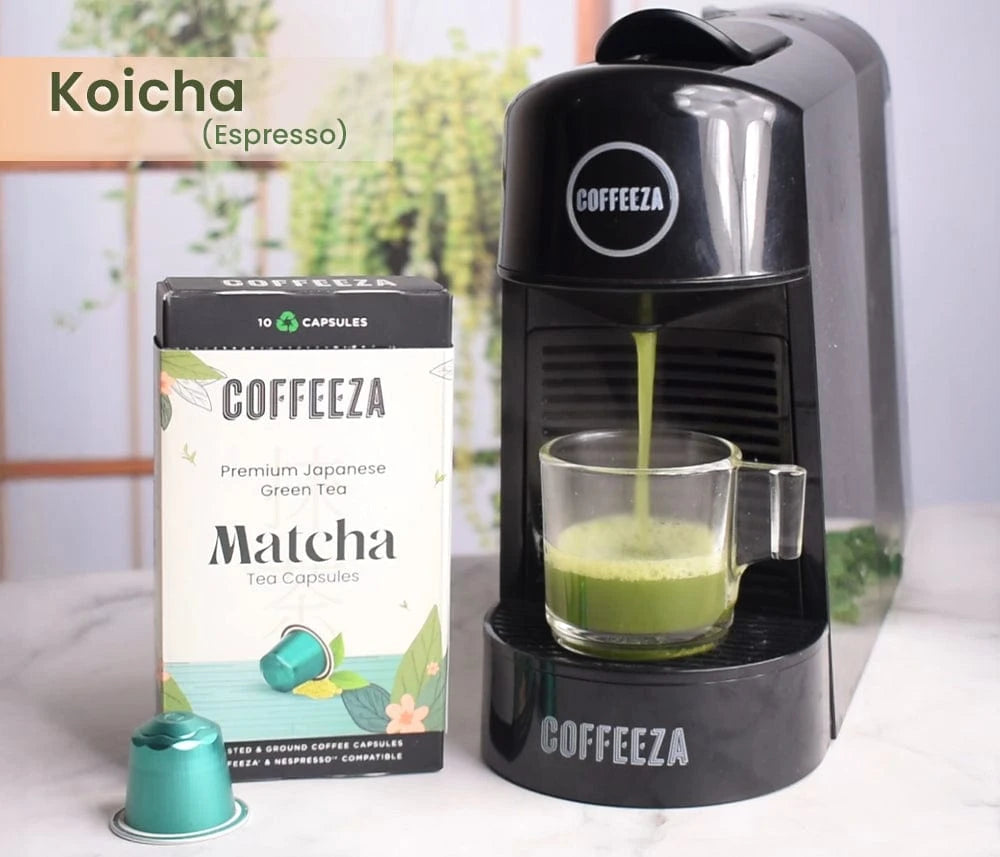 Coffeeza Matcha Green Tea Capsules, 100% Pure Japanese Matcha, Aluminium Capsules nespresso compatible
