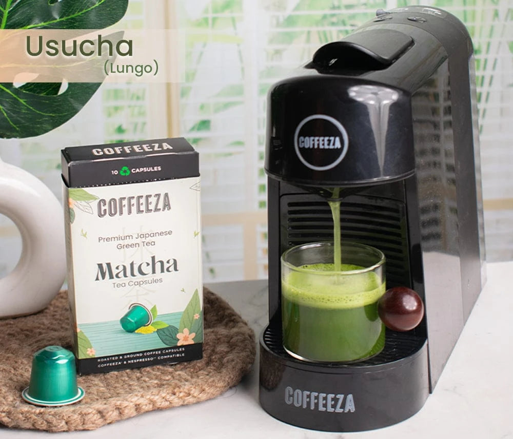 Coffeeza Matcha Green Tea Capsules, 100% Pure Japanese Matcha, Aluminium Capsules nespresso compatible
