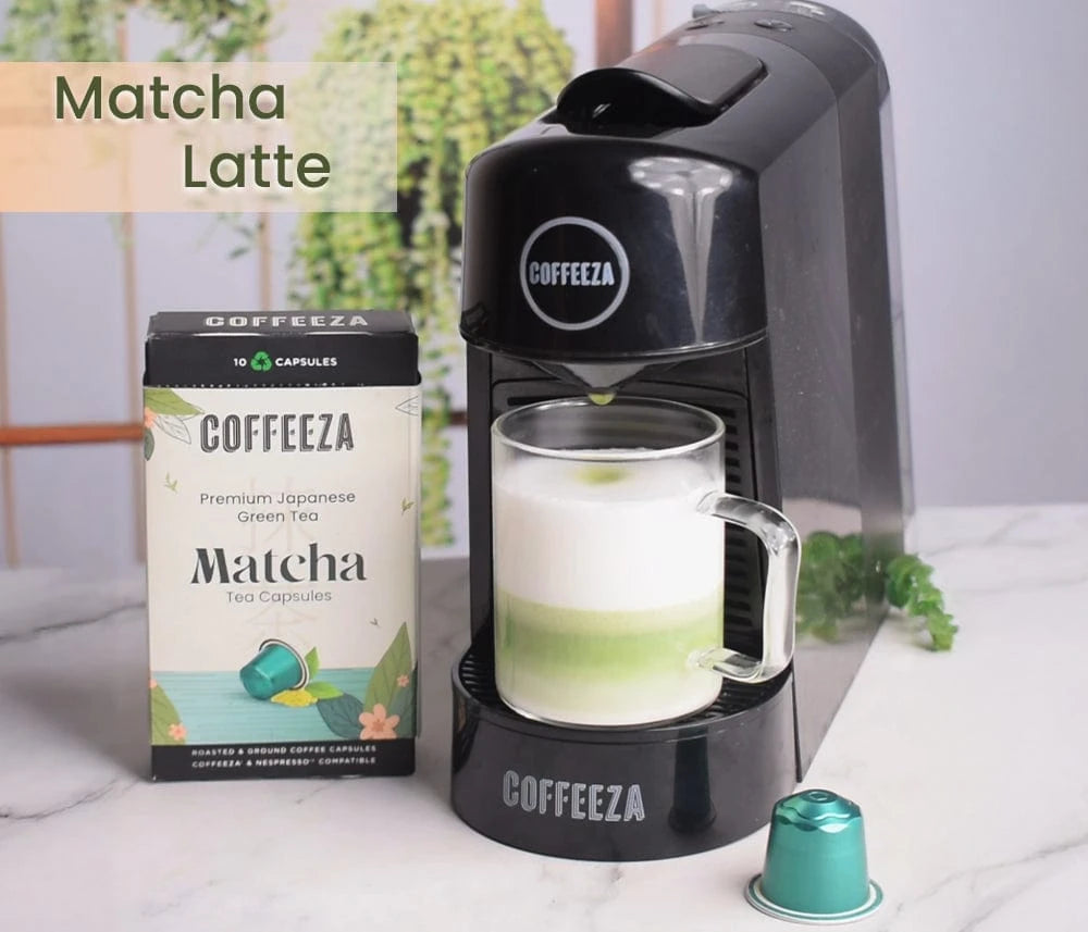Coffeeza Matcha Green Tea Capsules, 100% Pure Japanese Matcha, Aluminium Capsules nespresso compatible