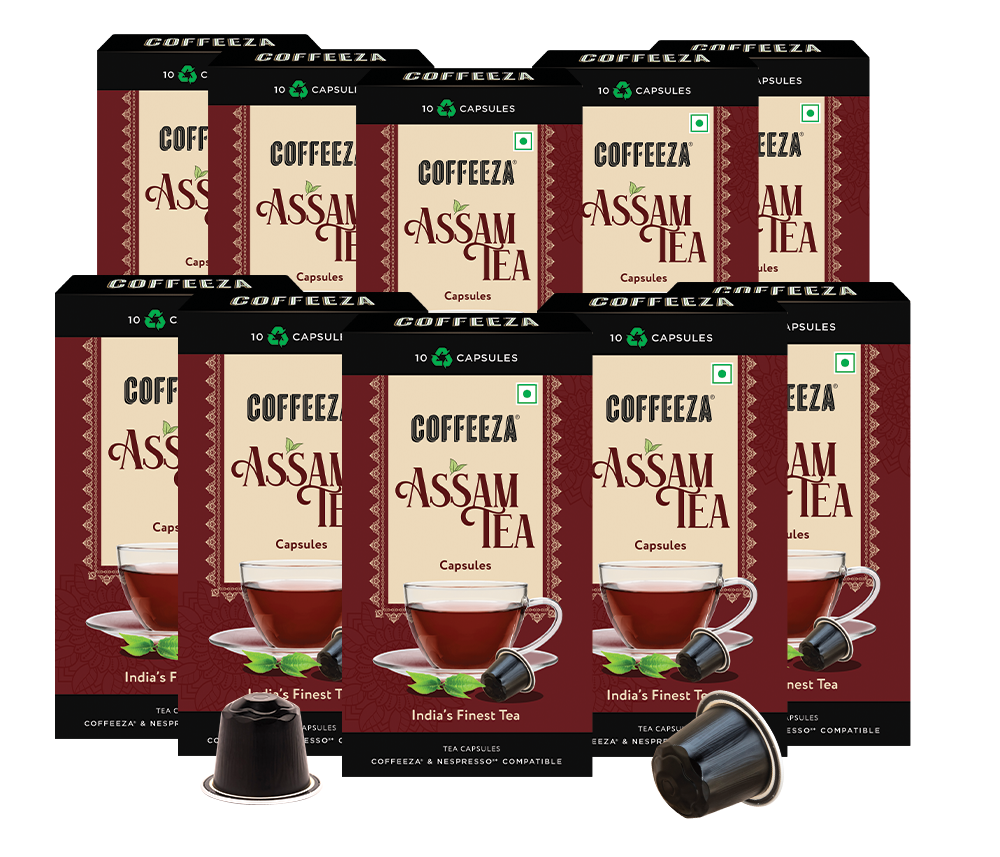 Coffeeza Assam Tea Capsules, India's Finest Tea in Aluminium Capsules