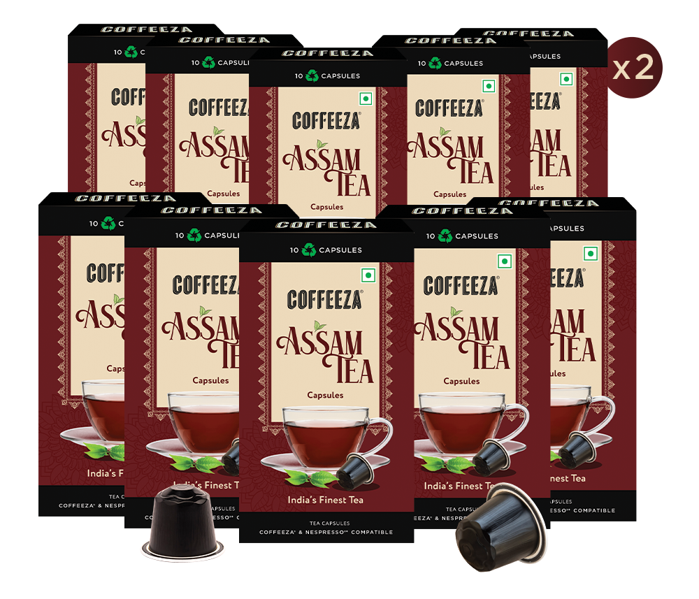 Coffeeza Assam Tea Capsules, India's Finest Tea in Aluminium Capsules