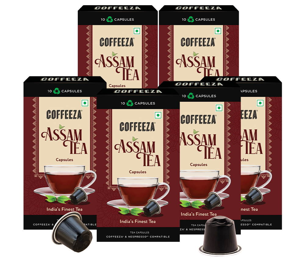 Coffeeza Assam Tea Capsules, India's Finest Tea in Aluminium Capsules