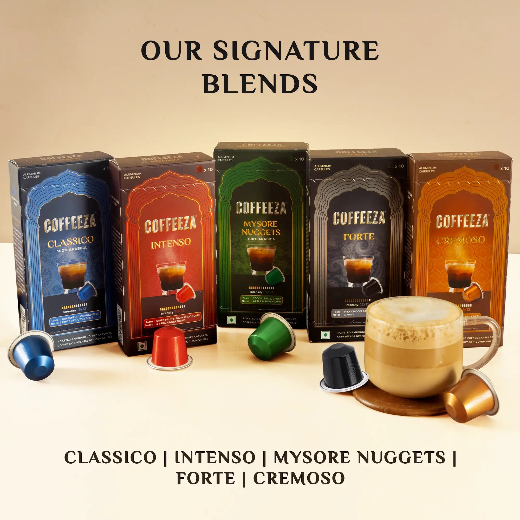 Coffeeza Variety Pack of 5 Coffee Capsules – Standard Blends