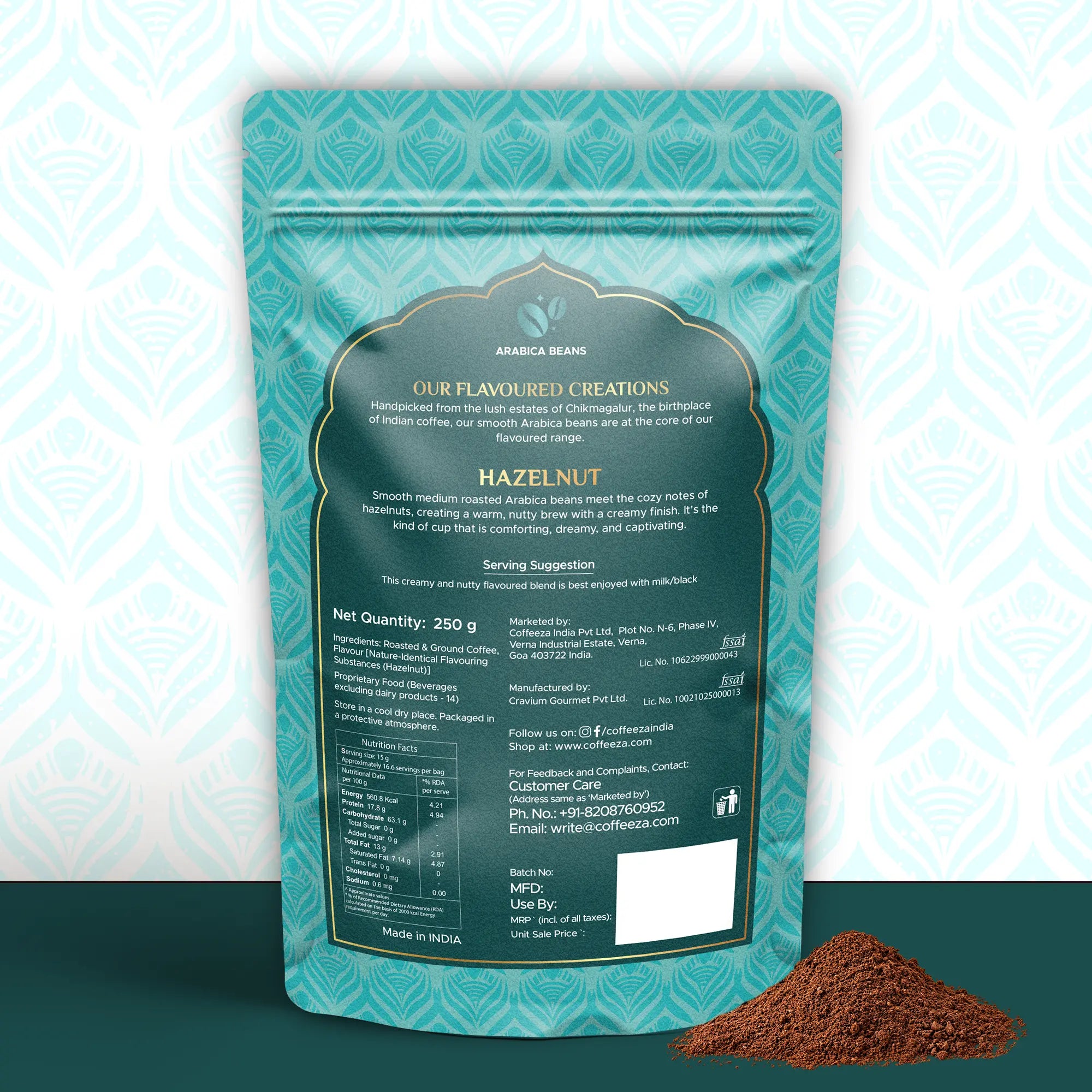 Hazelnut 100% Arabica Flavoured Ground Coffee