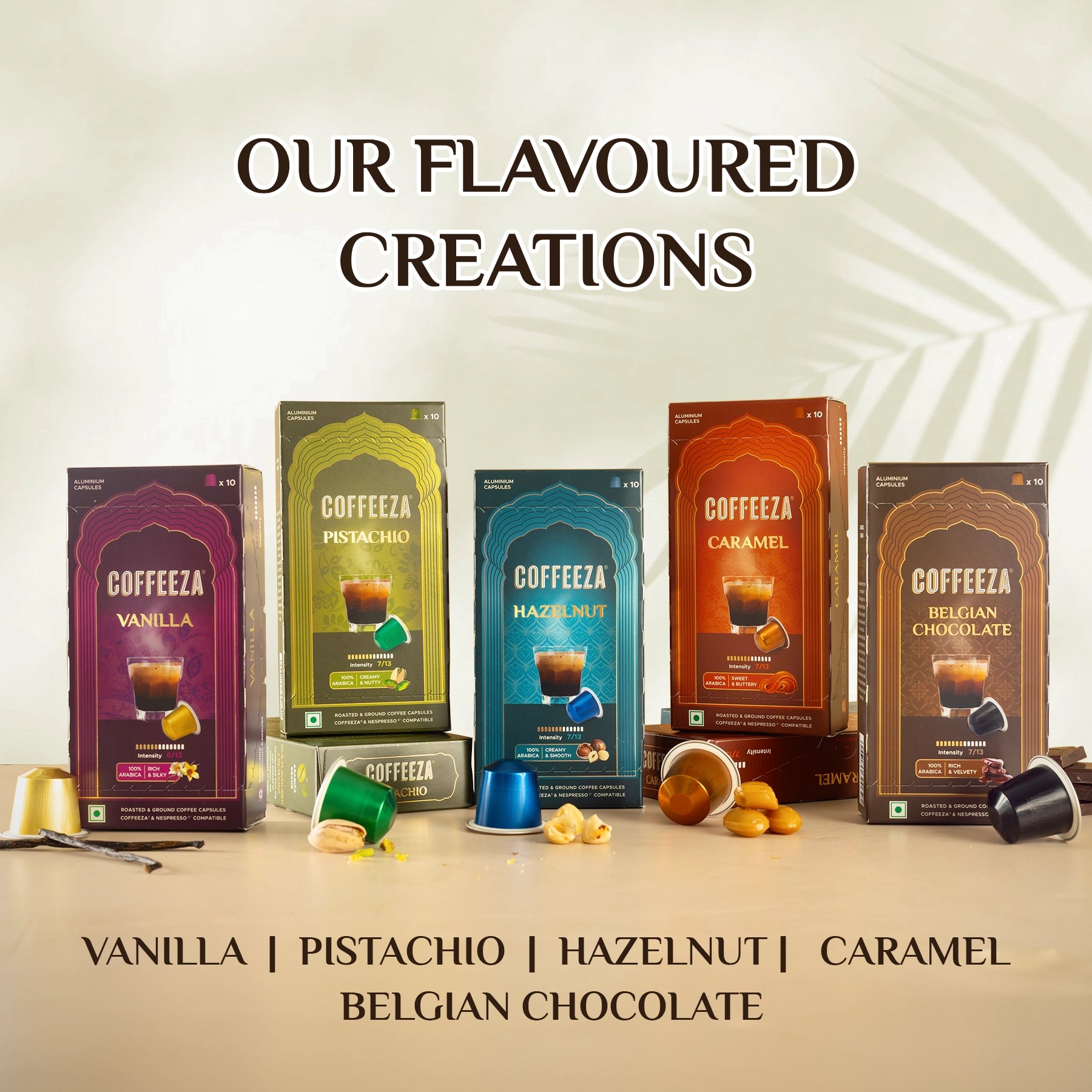 Coffeeza Variety Pack of 5 Coffee Capsules – Flavoured Blends