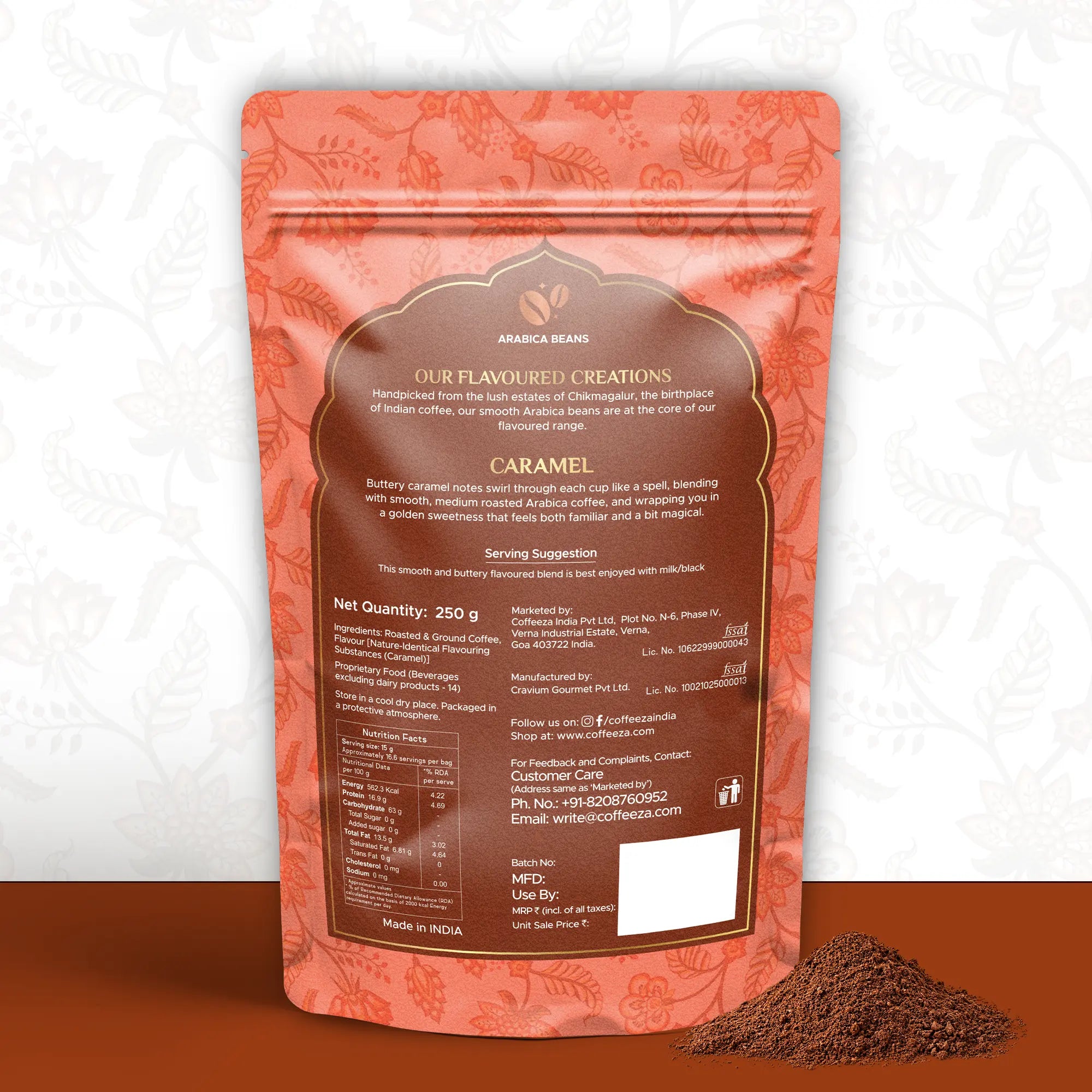 Caramel 100% Arabica Flavoured Ground Coffee