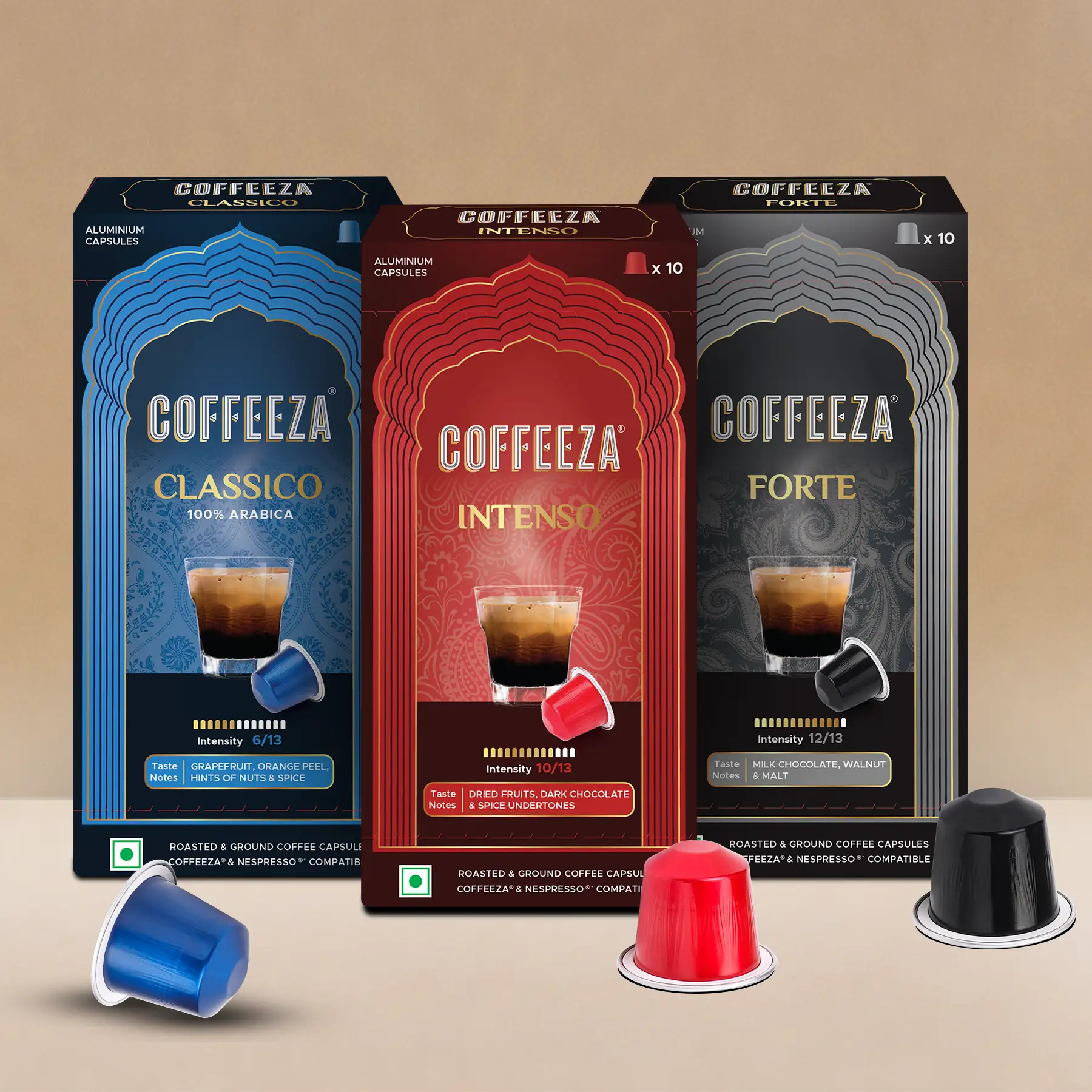 Classic Intensity Trio - Coffee Capsules - Variety Pack Of 3