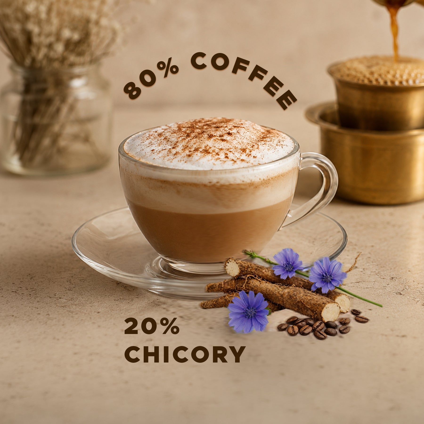 Coffeeza Filter Coffee Capsules I 80/20 Coffee-Chicory Blend