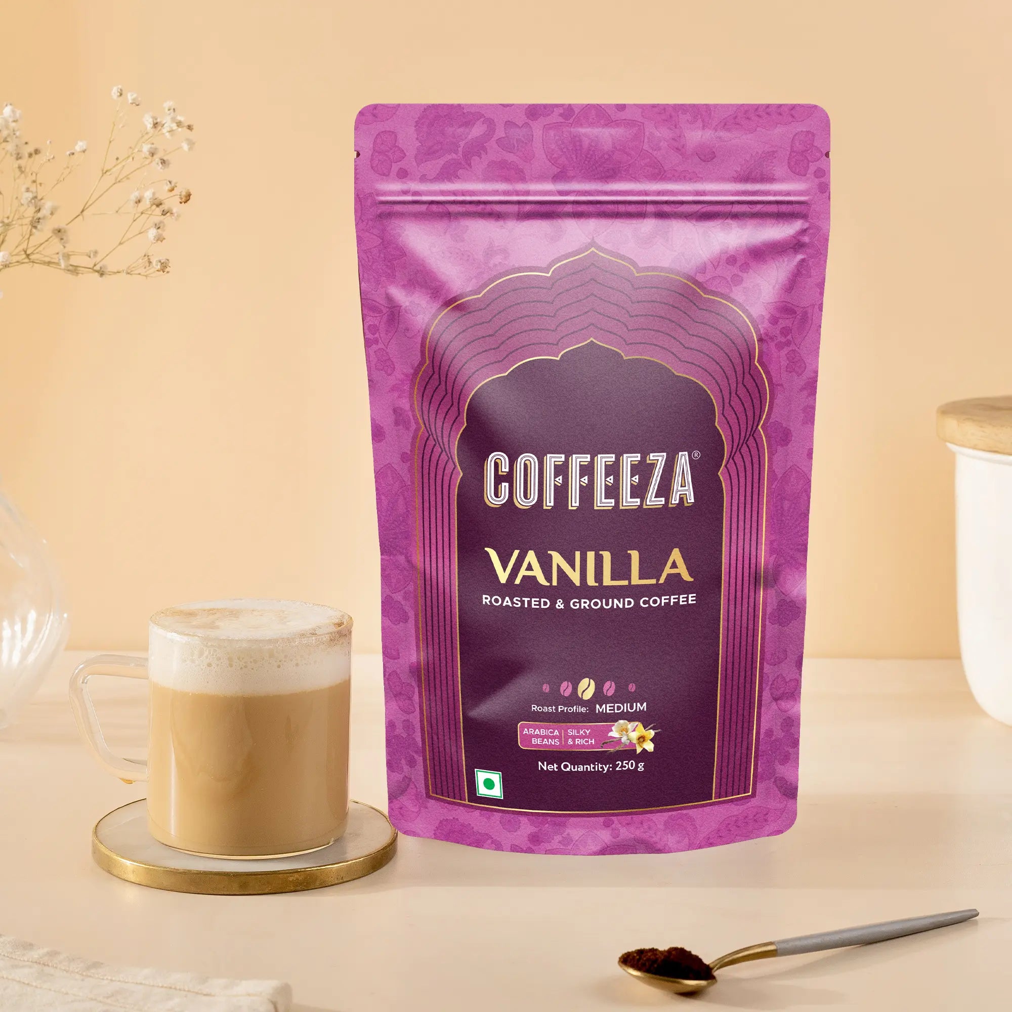 Vanilla 100% Arabica Flavoured Ground Coffee