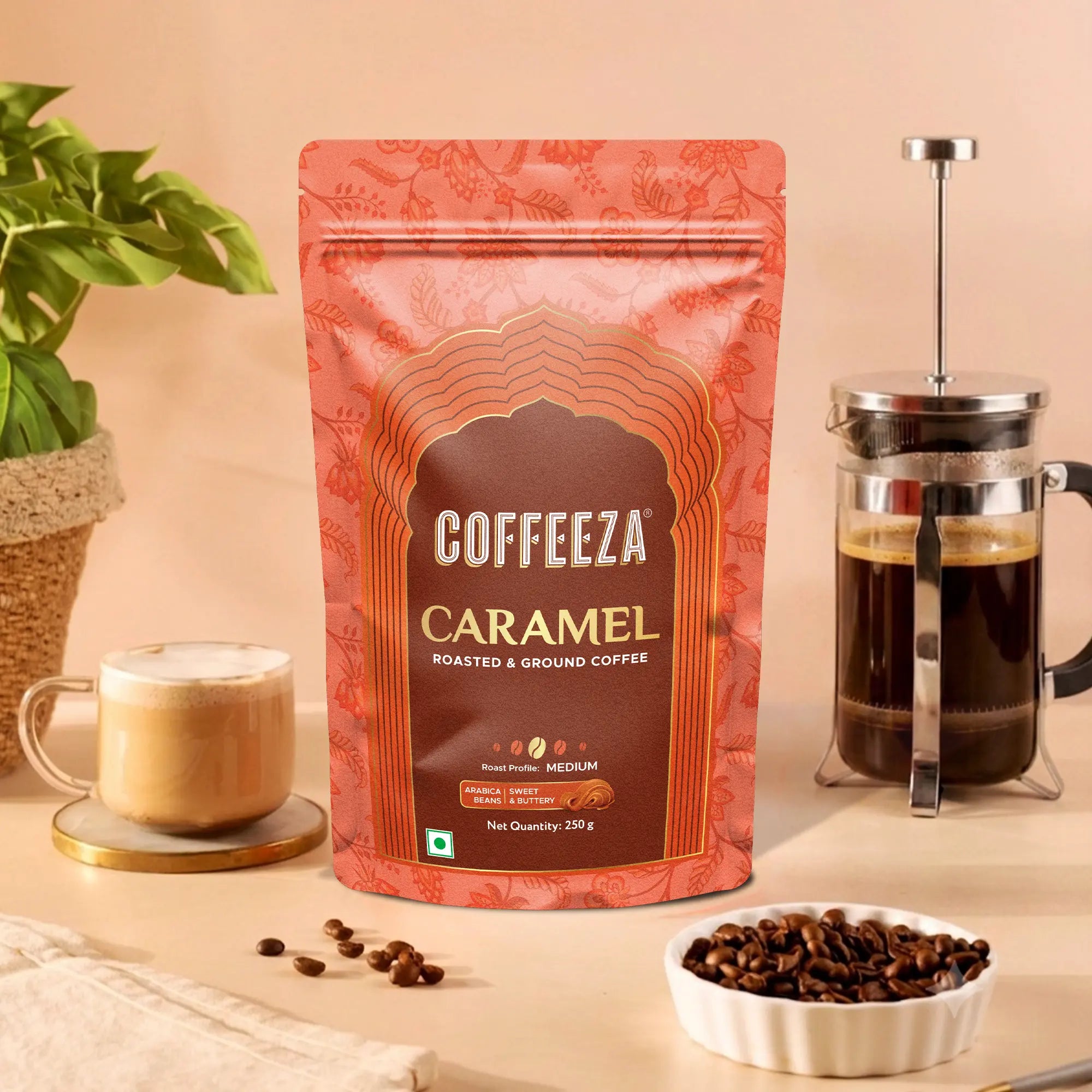 Caramel 100% Arabica Flavoured Ground Coffee