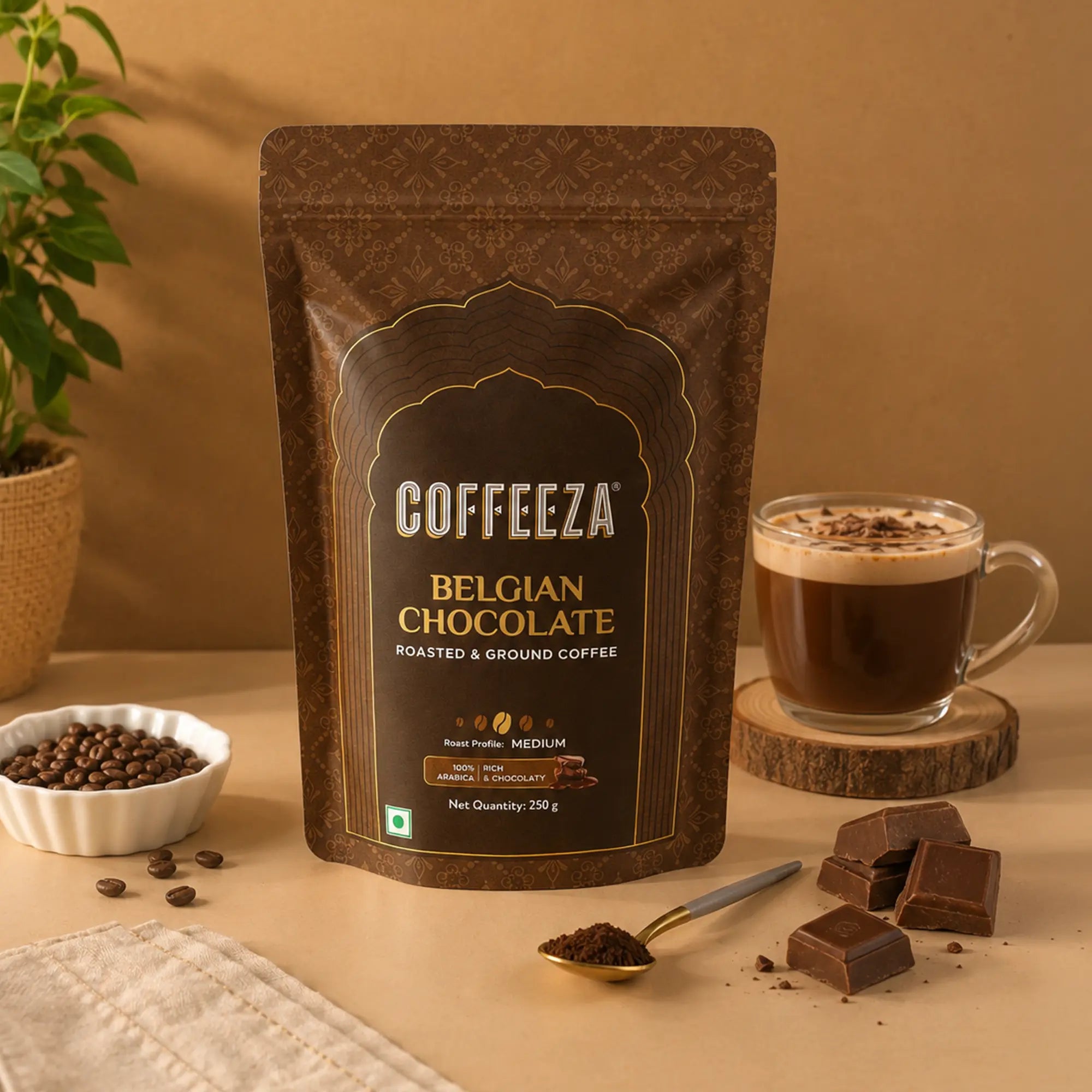 Belgian Chocolate 100% Arabica Flavoured Ground Coffee