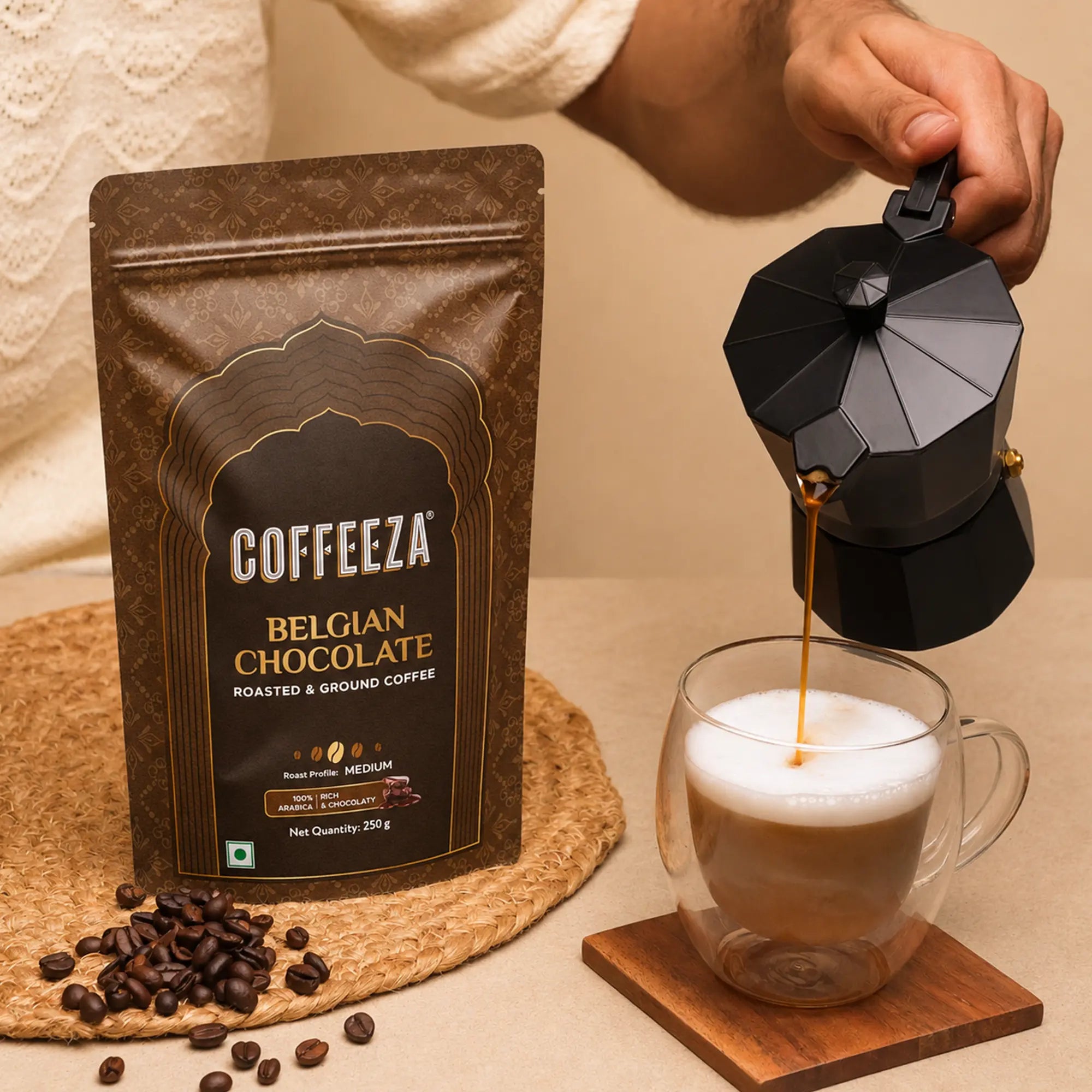 Belgian Chocolate 100% Arabica Flavoured Ground Coffee