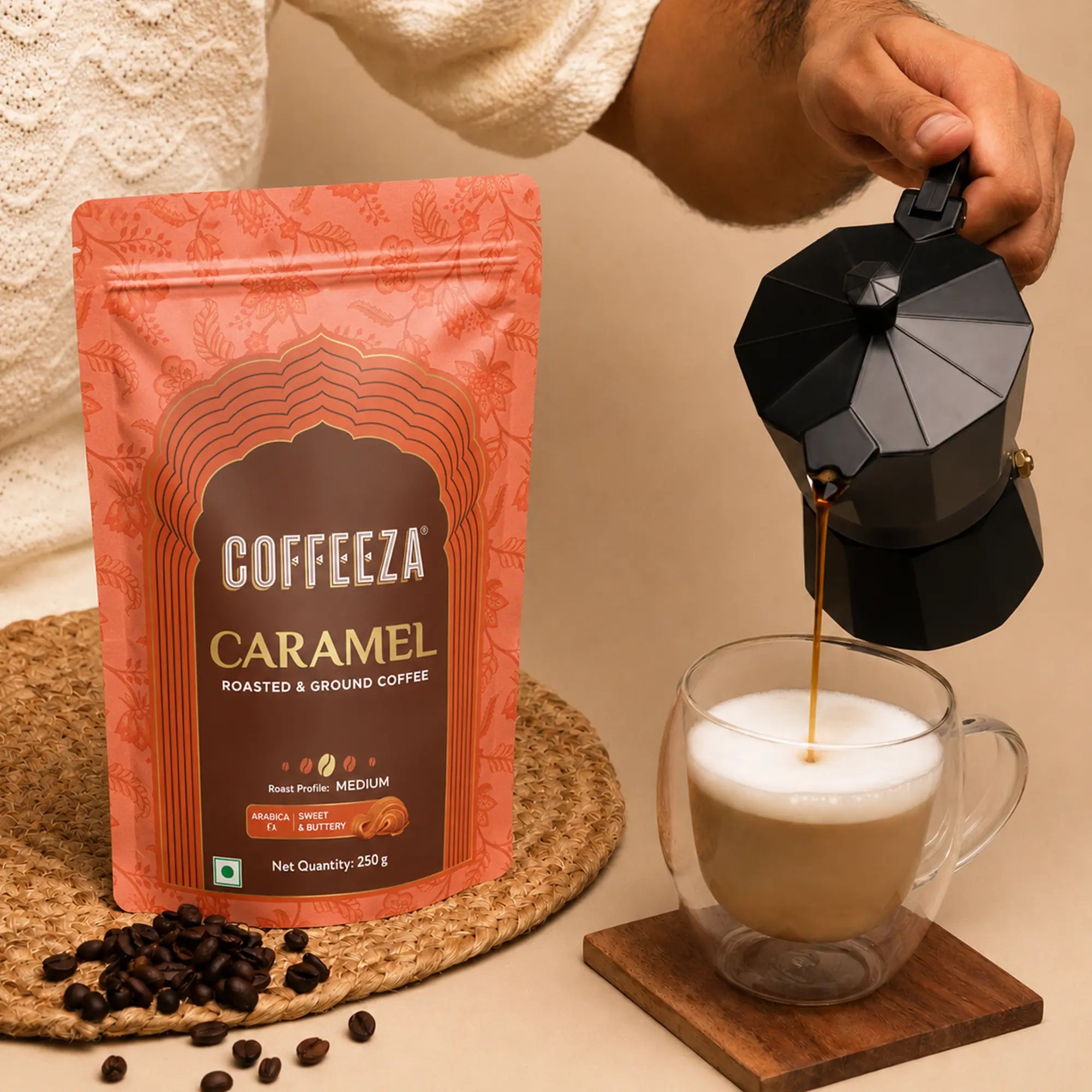 Caramel 100% Arabica Flavoured Ground Coffee