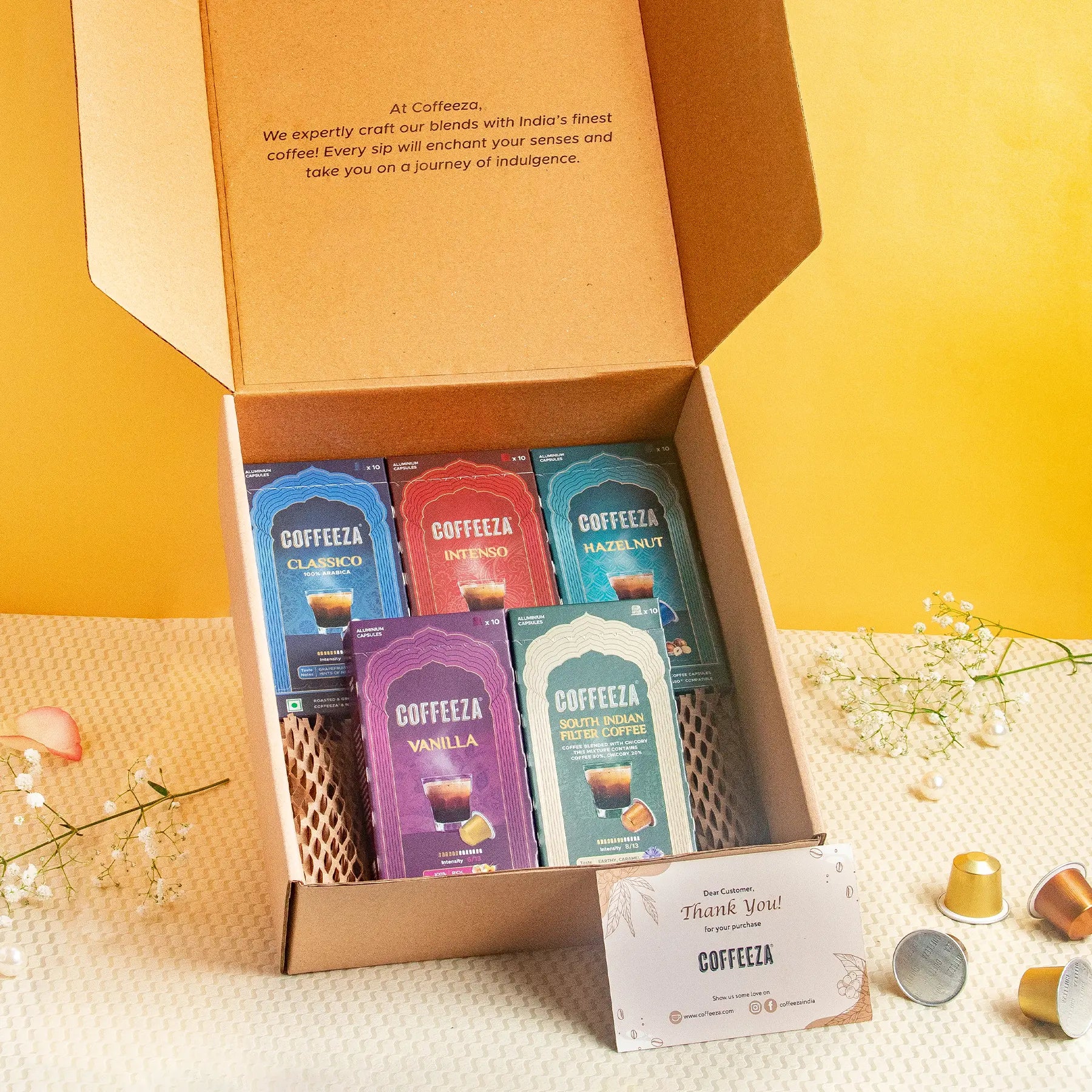 Festive Gift Hamper | Assorted Pack of 50 Coffee Capsules