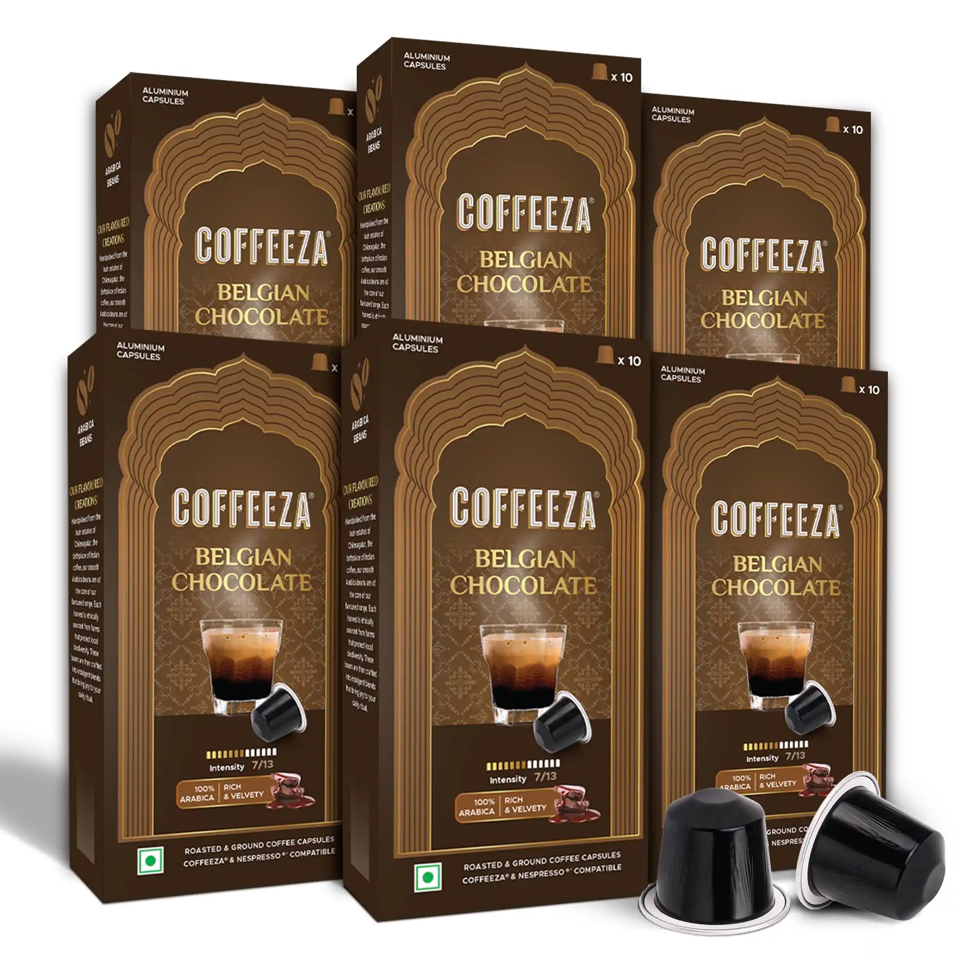 Belgian Chocolate 100% Arabica Flavoured Aluminium Coffee Capsules (Limited Edition)
