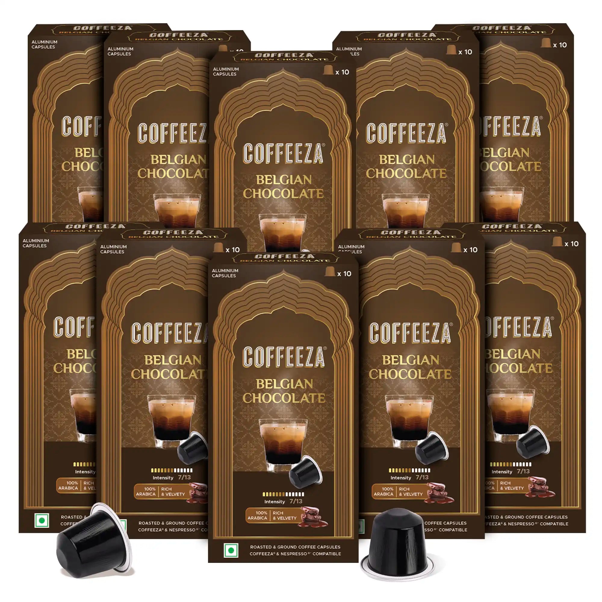 Belgian Chocolate 100% Arabica Flavoured Aluminium Coffee Capsules (Limited Edition)
