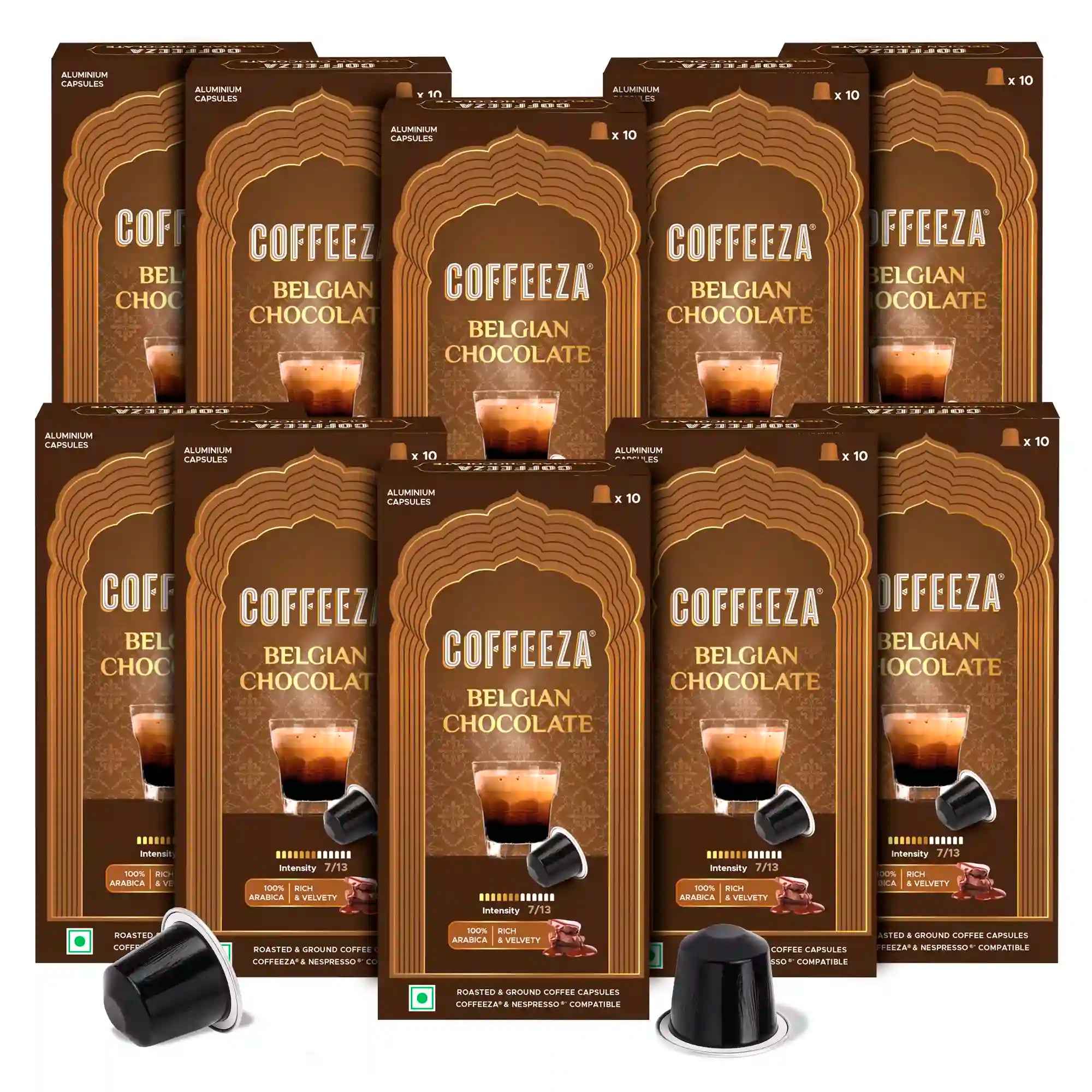 Belgian Chocolate 100% Arabica Flavoured Aluminium Coffee Capsules (Limited Edition)