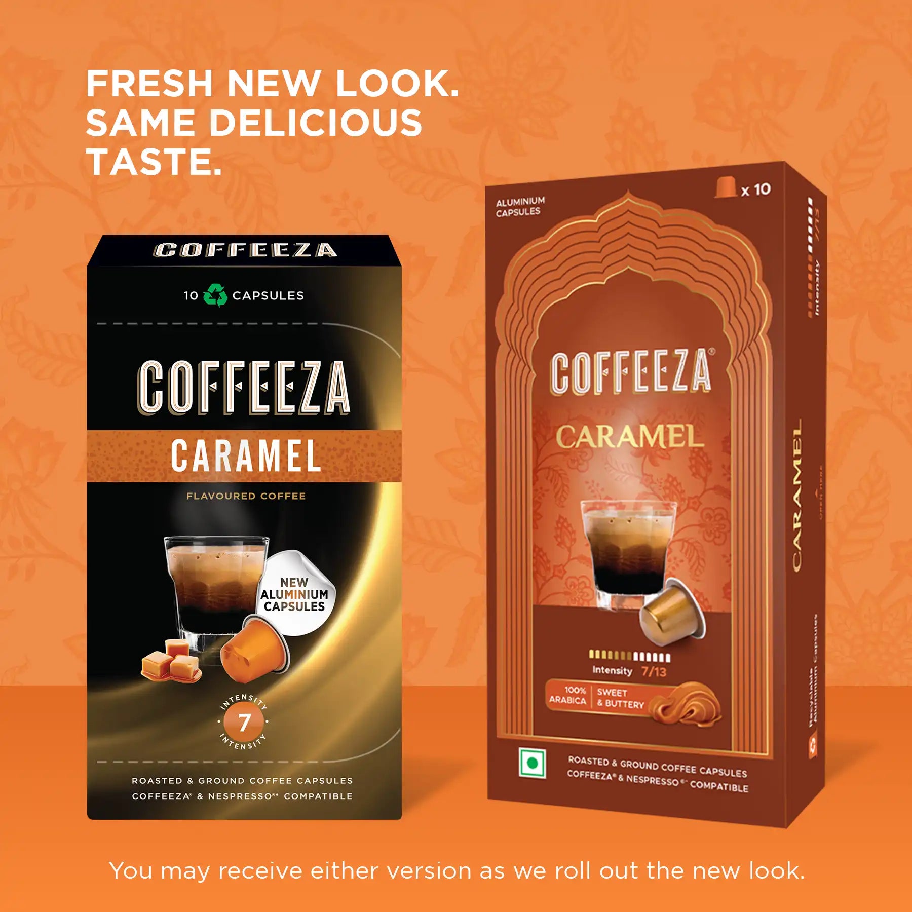 Caramel 100% Arabica Flavoured Aluminium Coffee Capsules