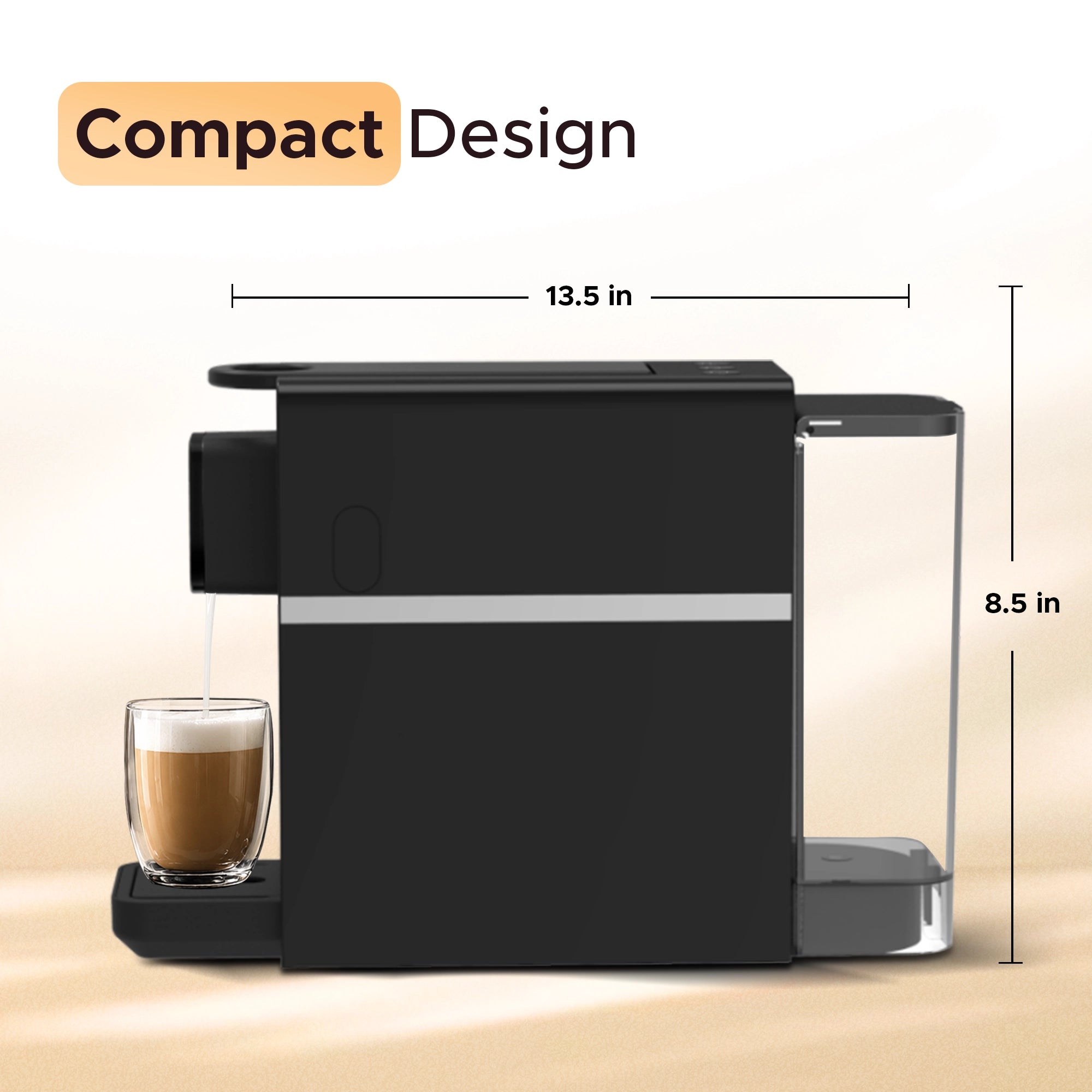 Coffeeza Lattisso Z Pod Coffee Machine I Cappuccino I Espresso Maker I 20 Bar Pressure   For Cappuccino, Espresso & Lungo + 10 FREE Coffee Capsules + 1 Year Membership Benefits
