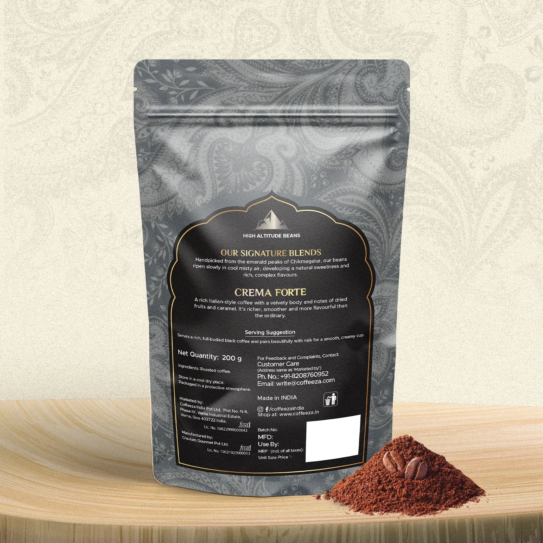 Coffeeza Crema Forte Ground Coffee/Beans