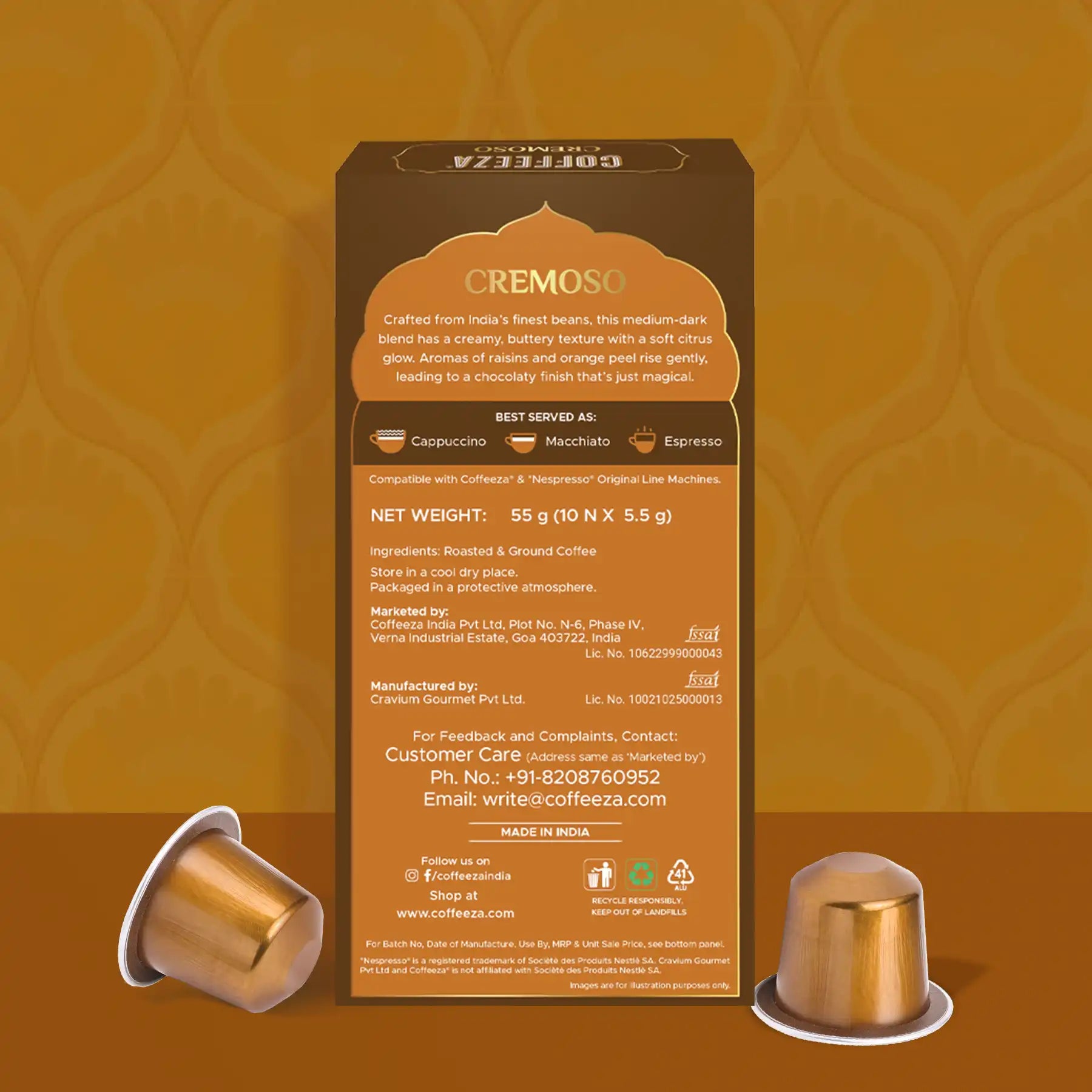 Cremoso Aluminium Coffee Capsules