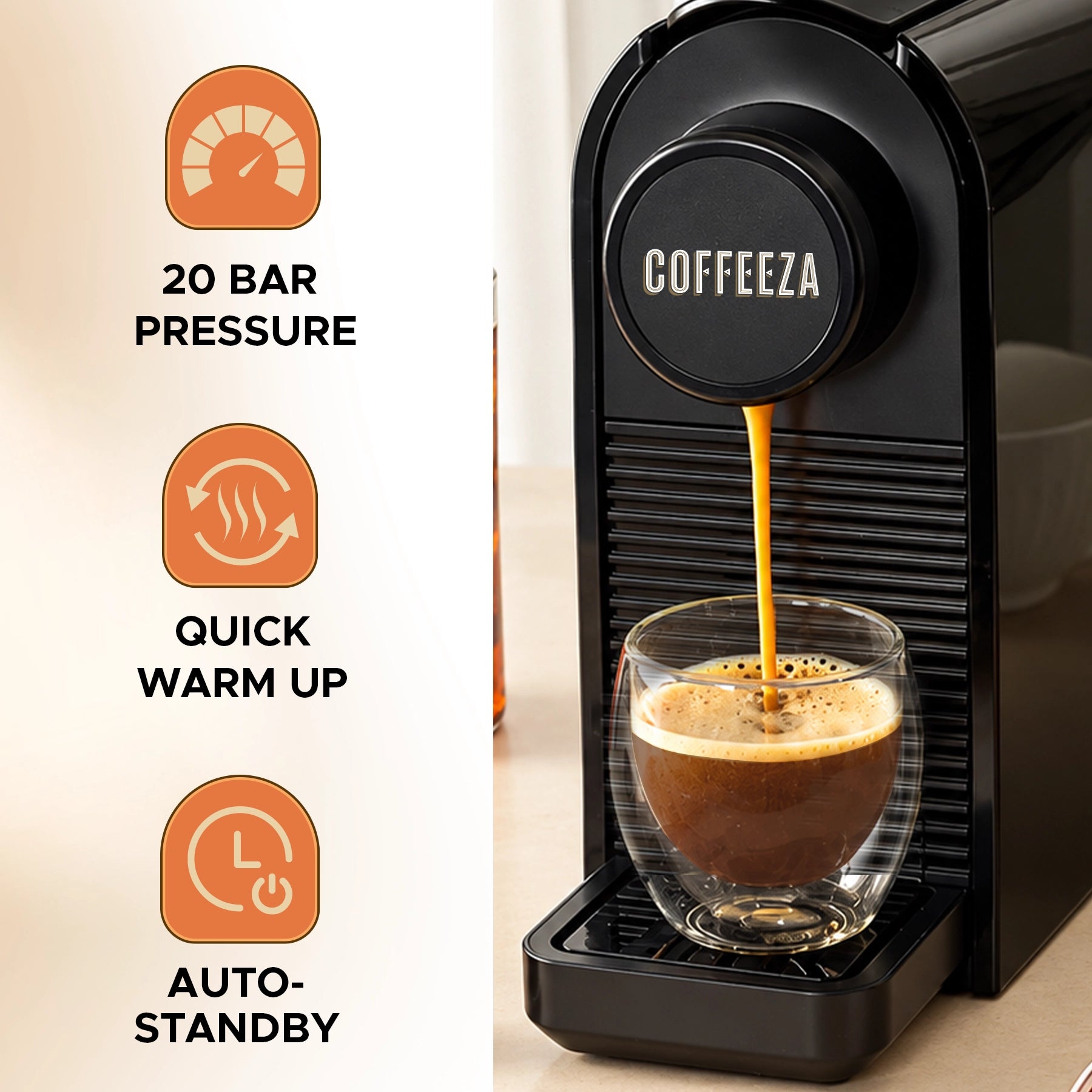 Finero Prime Coffee Machine + 10 FREE Coffee Capsules + 1 Year Membership Benefits