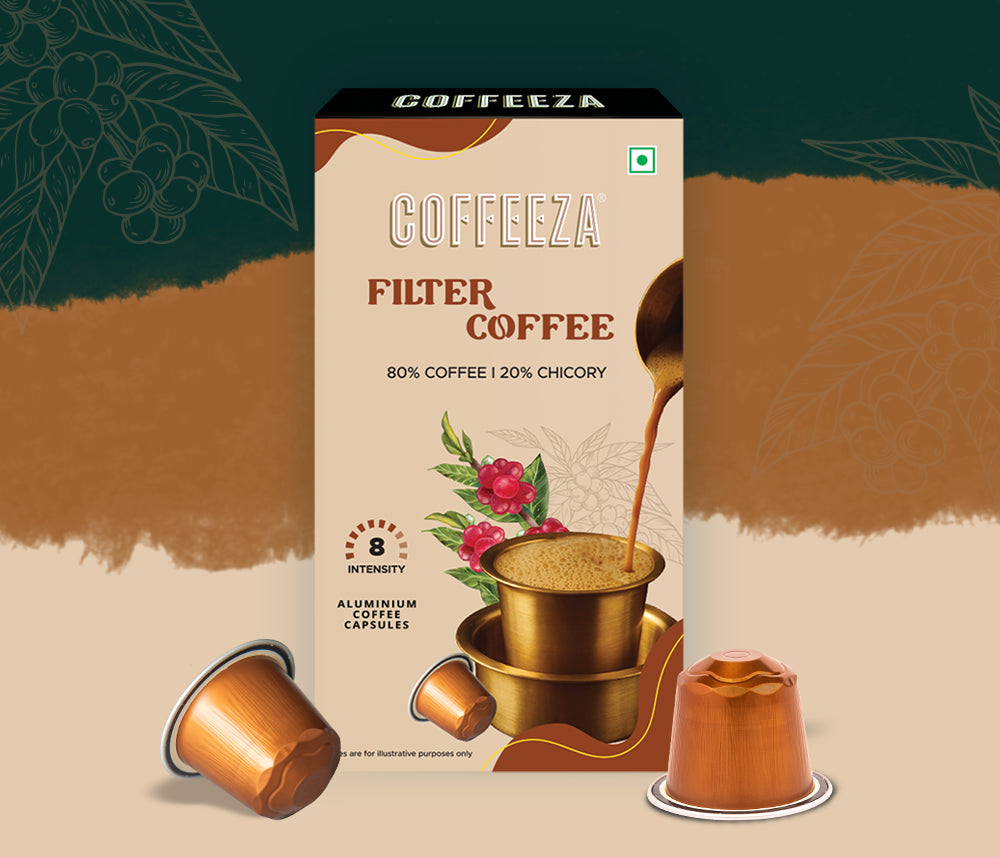 Coffeeza Filter Coffee Capsules I 80/20 Coffee-Chicory Blend