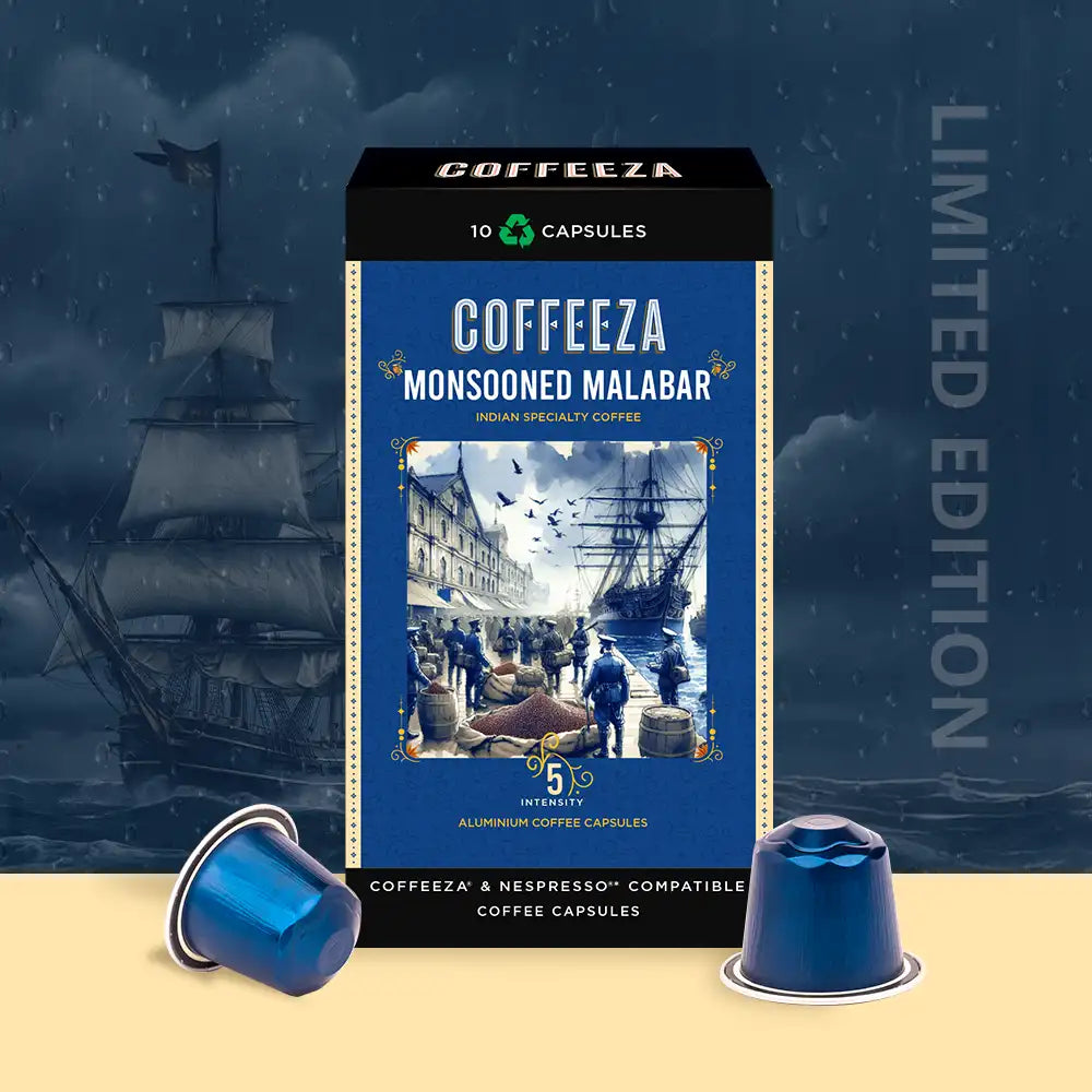 Monsooned Malabar 100% AA Arabica Aluminium Coffee Capsules