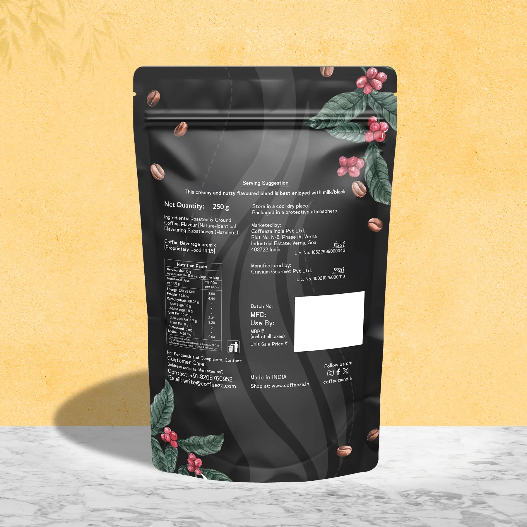 Hazelnut 100% Arabica Flavoured Ground Coffee