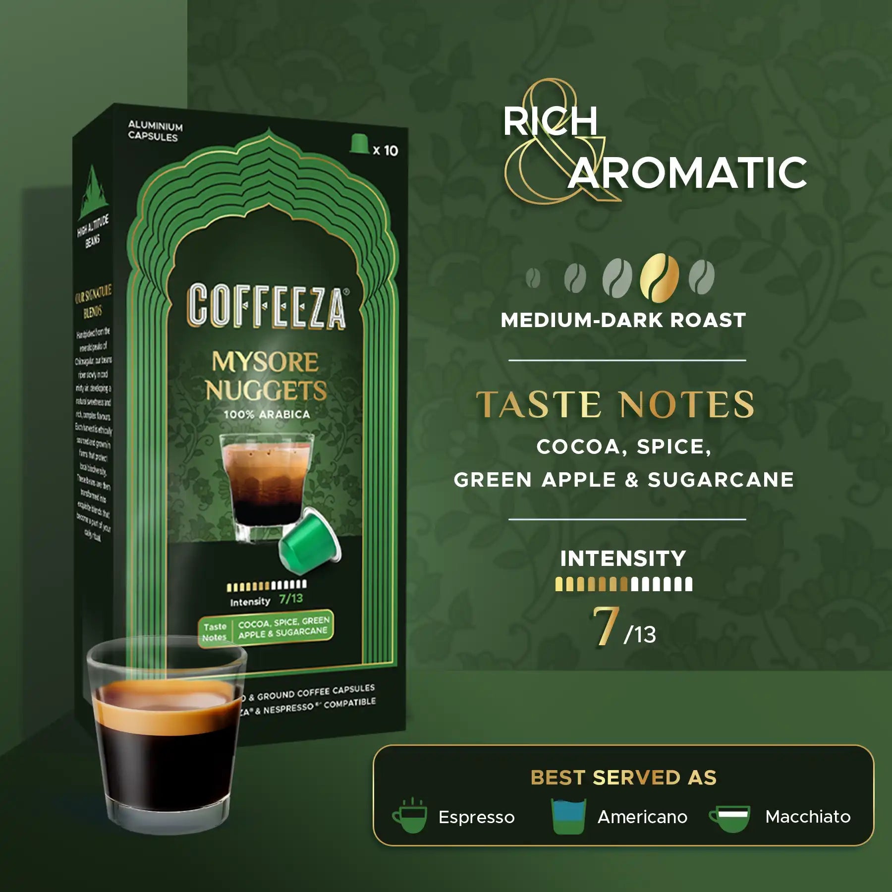 Mysore Nuggets AAA Grade Arabica Aluminium Coffee Capsules - Specialty Coffee