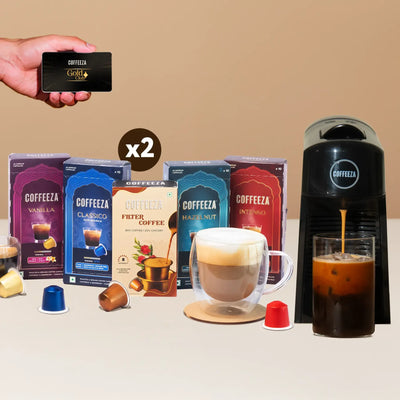 Finero Next Coffee Machine + 100 FREE Coffee Capsules + 1 Year Membership Benefits