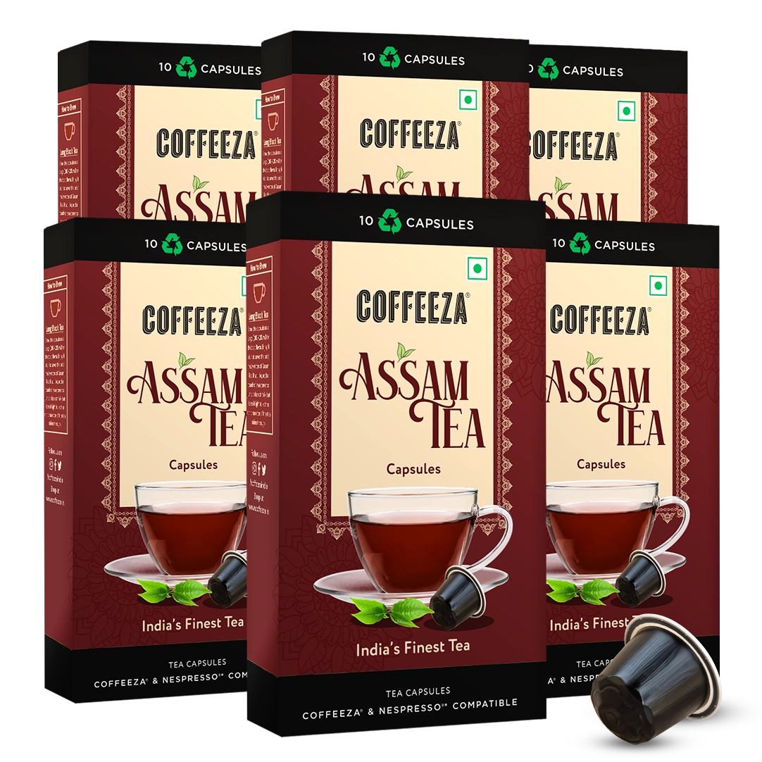 Coffeeza Assam Tea Capsules, India's Finest Tea in Aluminium Capsules