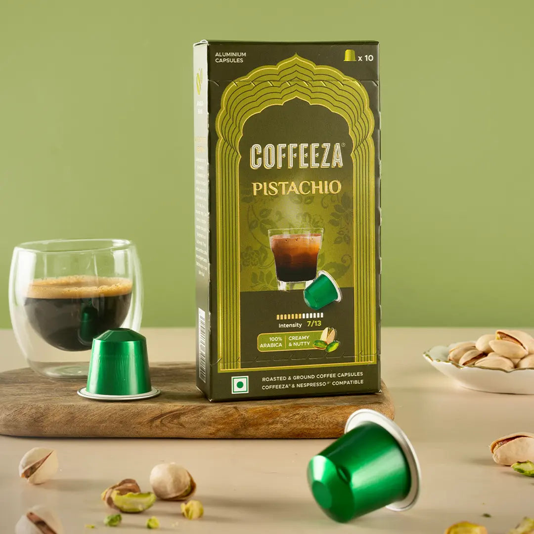 Pistachio 100% Arabica Flavoured Aluminium Coffee Capsules (Limited Edition)