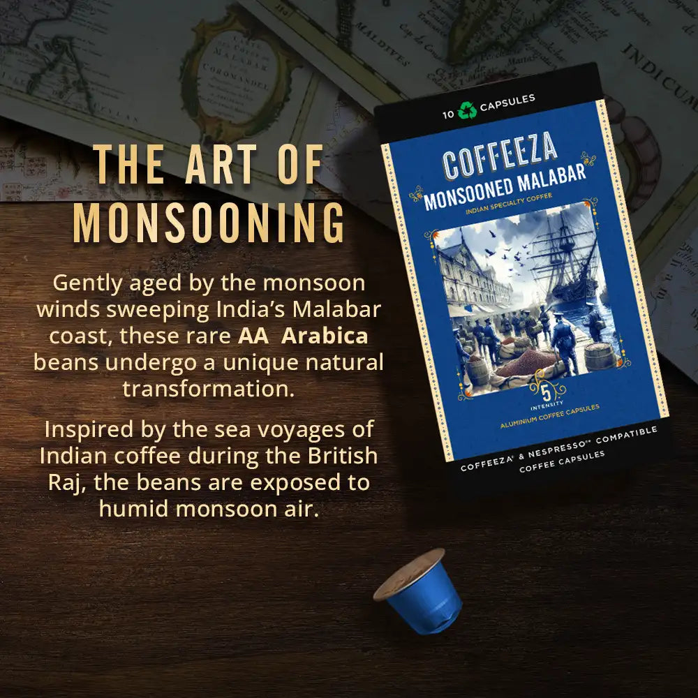 Monsooned Malabar 100% AA Arabica Aluminium Coffee Capsules