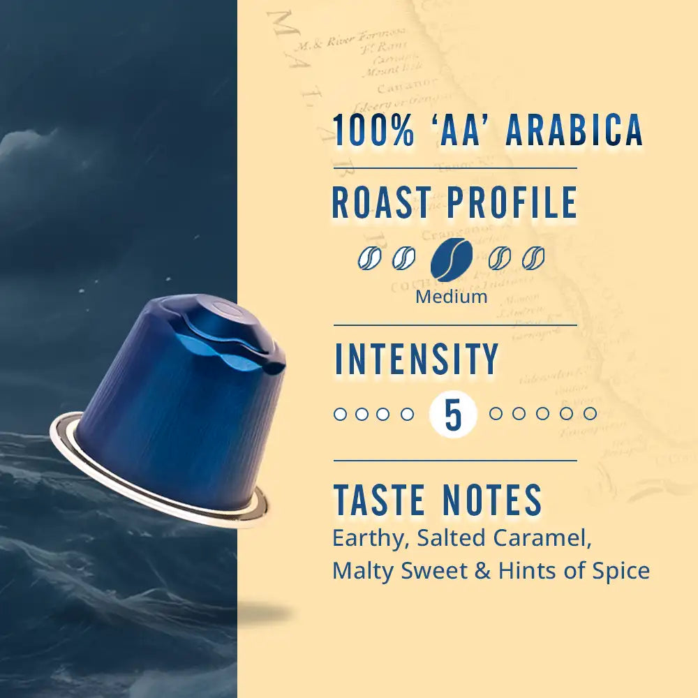 Monsooned Malabar 100% AA Arabica Aluminium Coffee Capsules